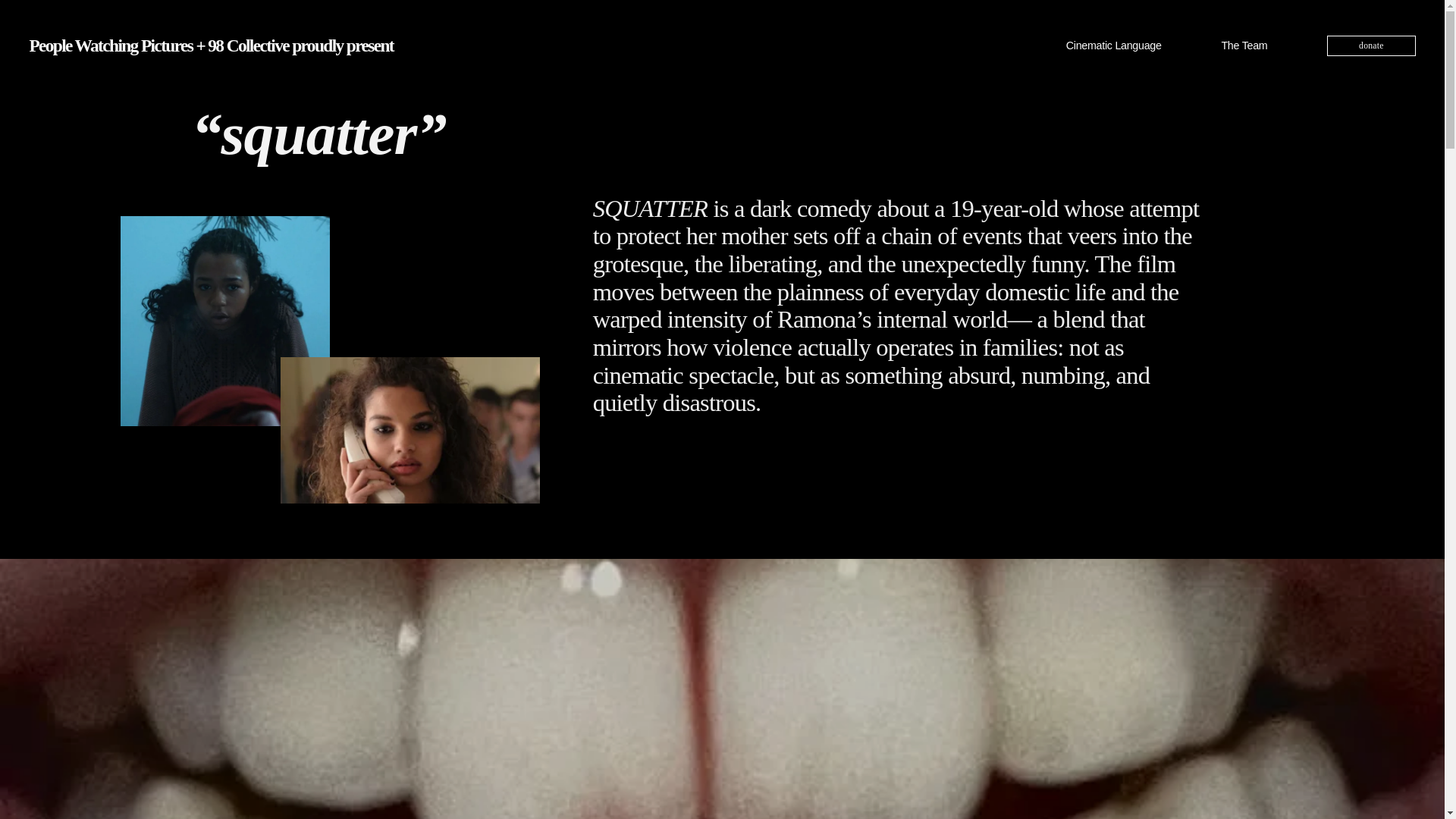 website screenshot of https://squatterfilm.com/