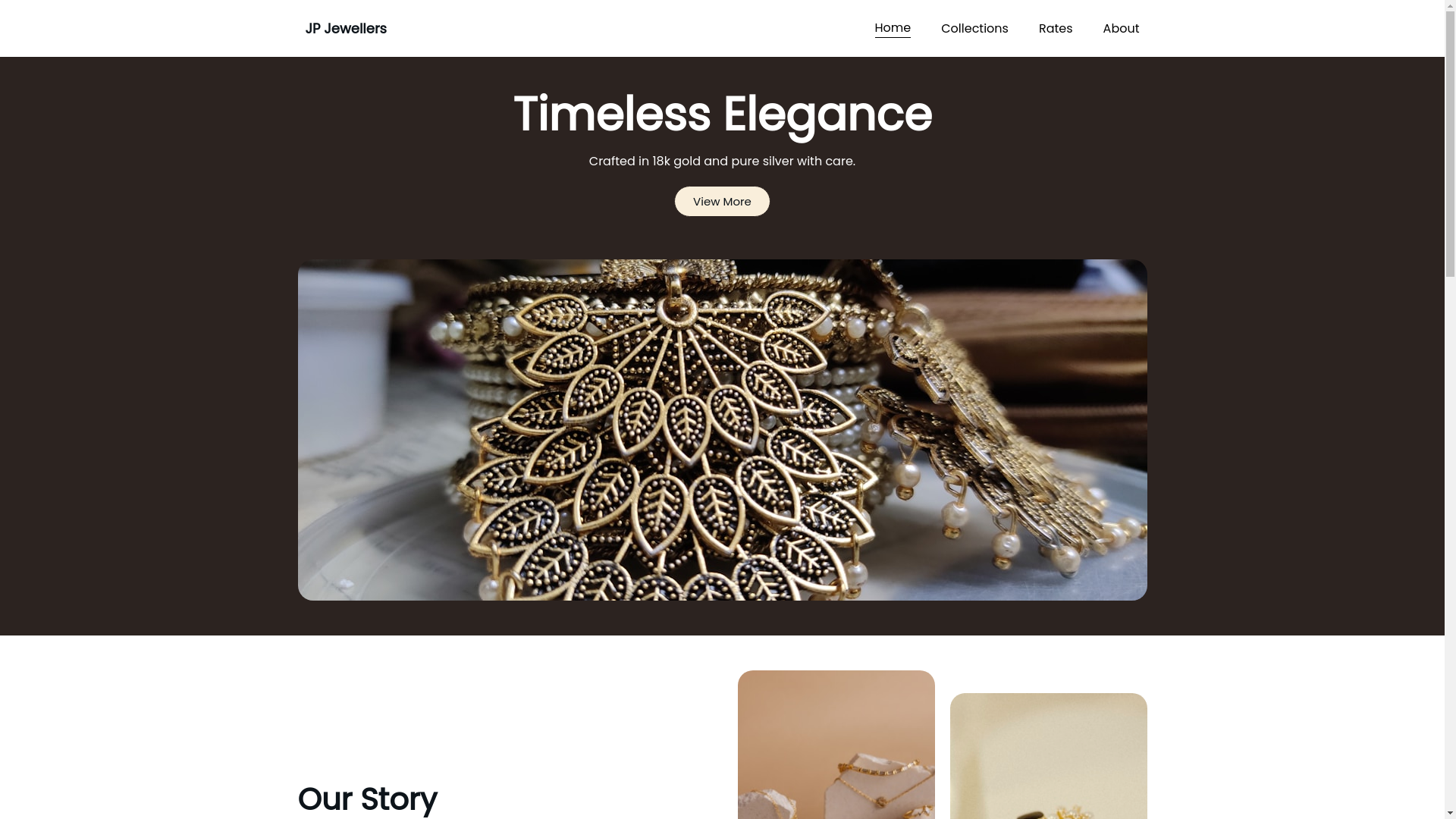 website screenshot of https://jpjewellers.org/