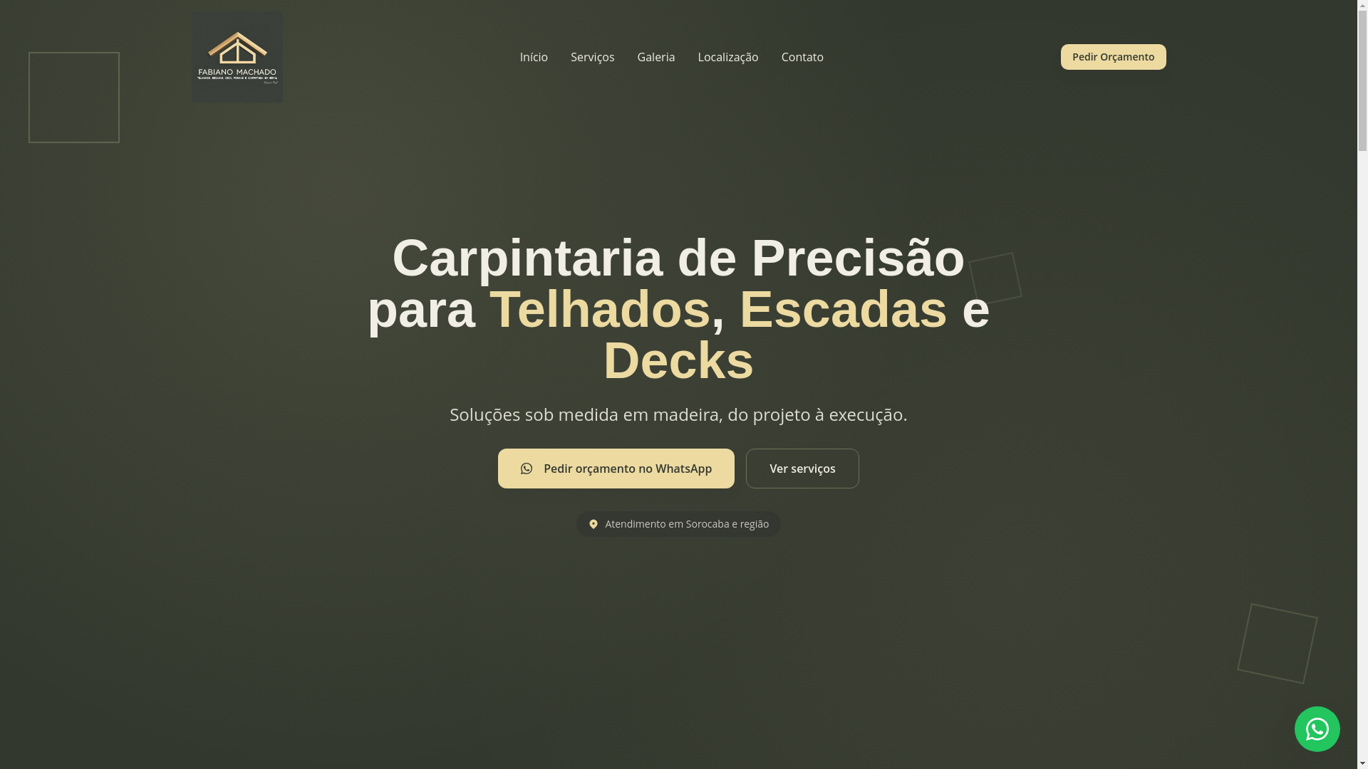 website screenshot of https://fabianomachadocarpintaria.com.br/