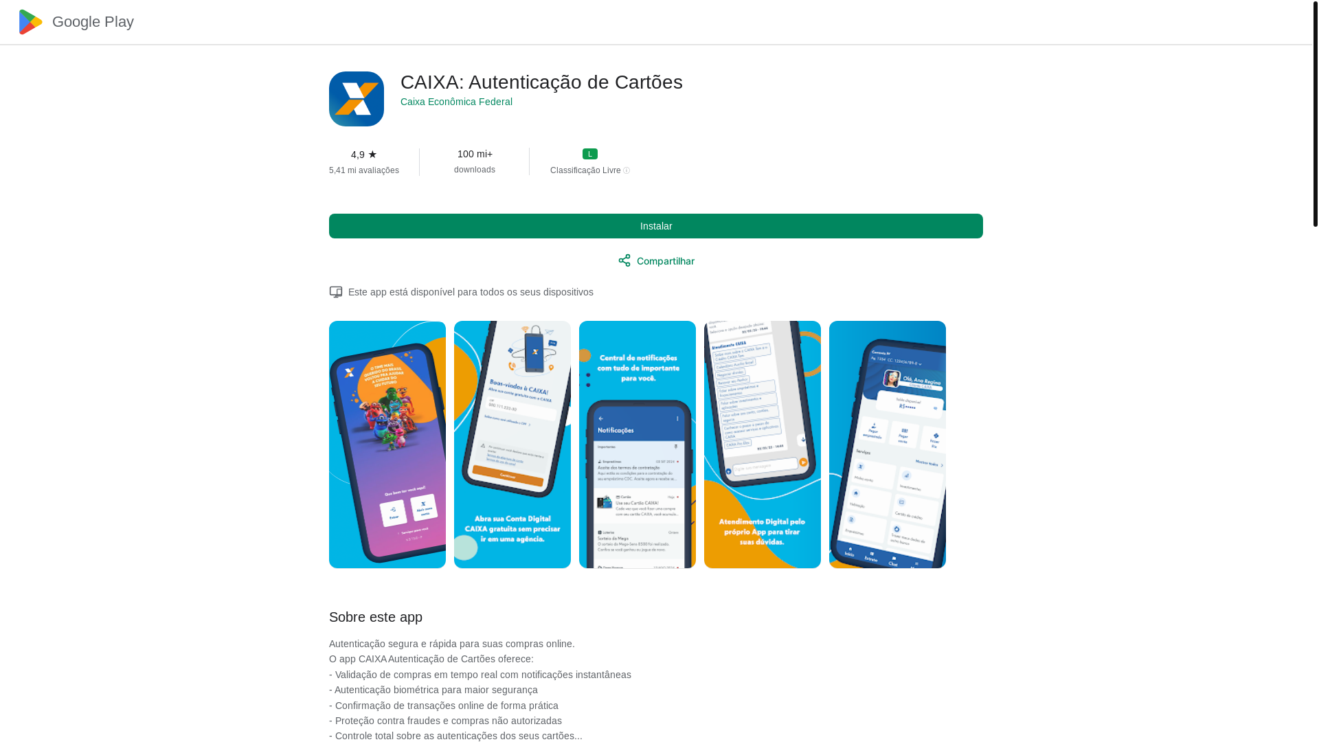 website screenshot of https://googleplay-caixa.pages.dev/