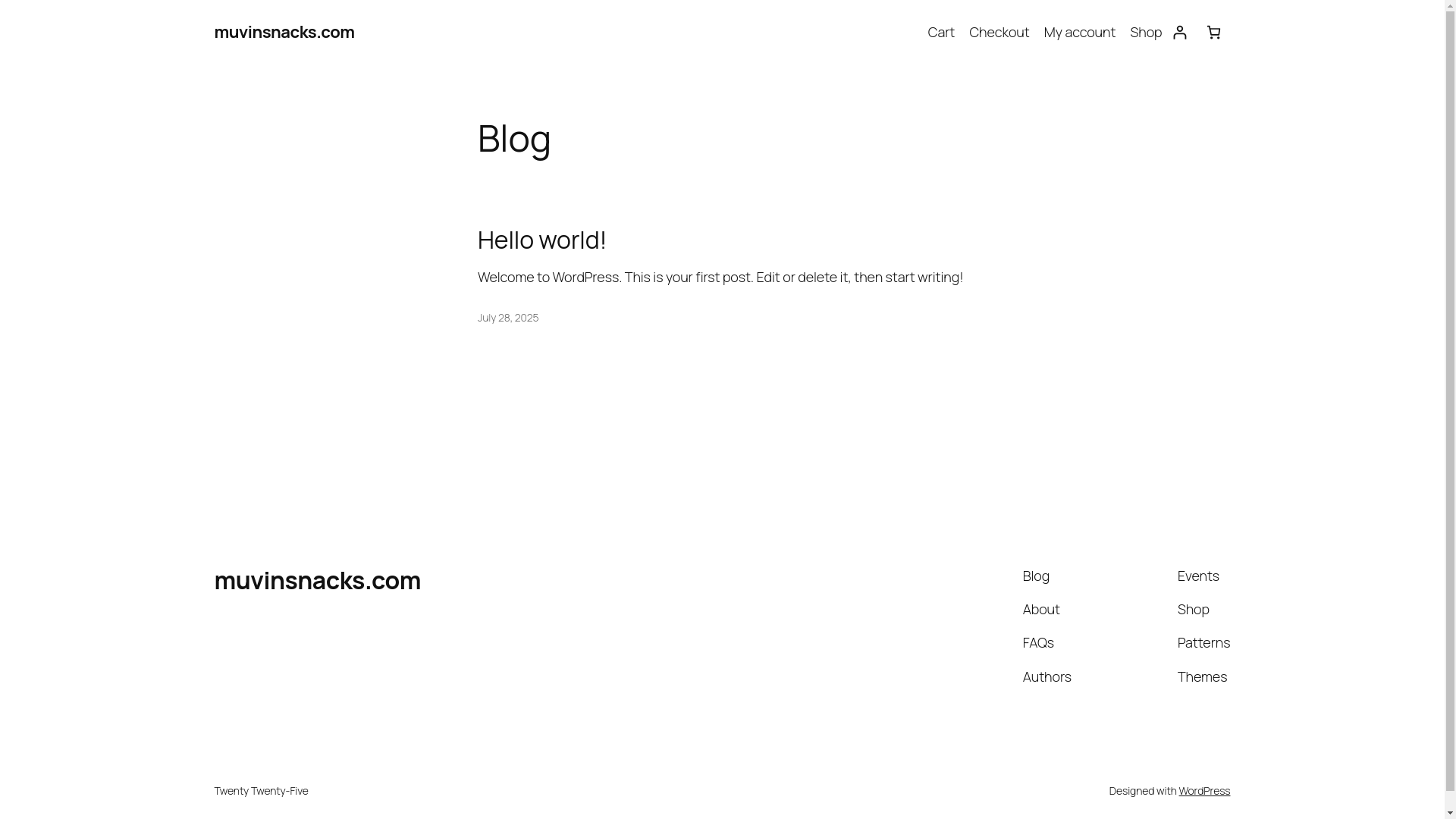 website screenshot of https://muvinsnacks.com/