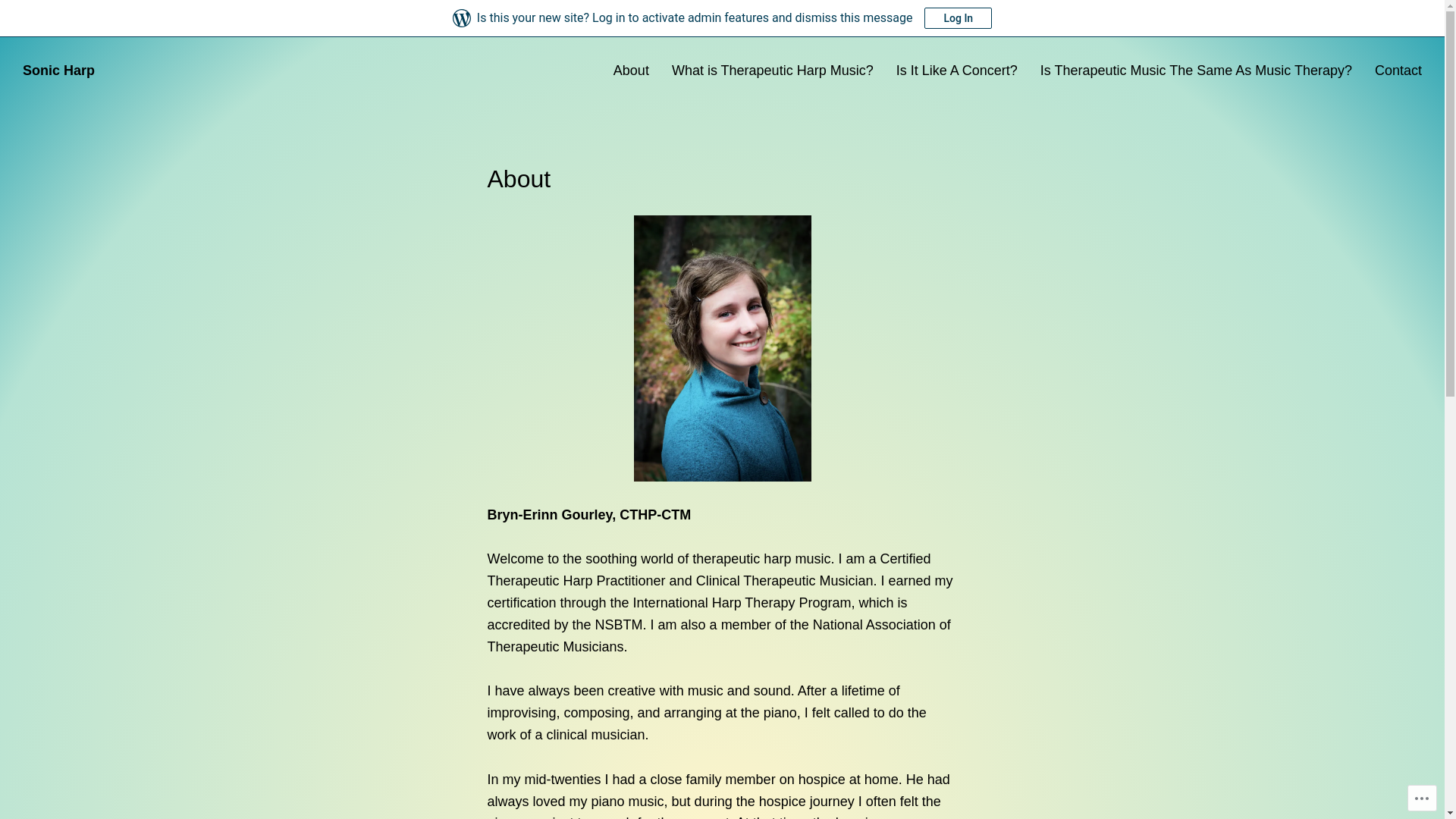 website screenshot of https://sonicharp.org/