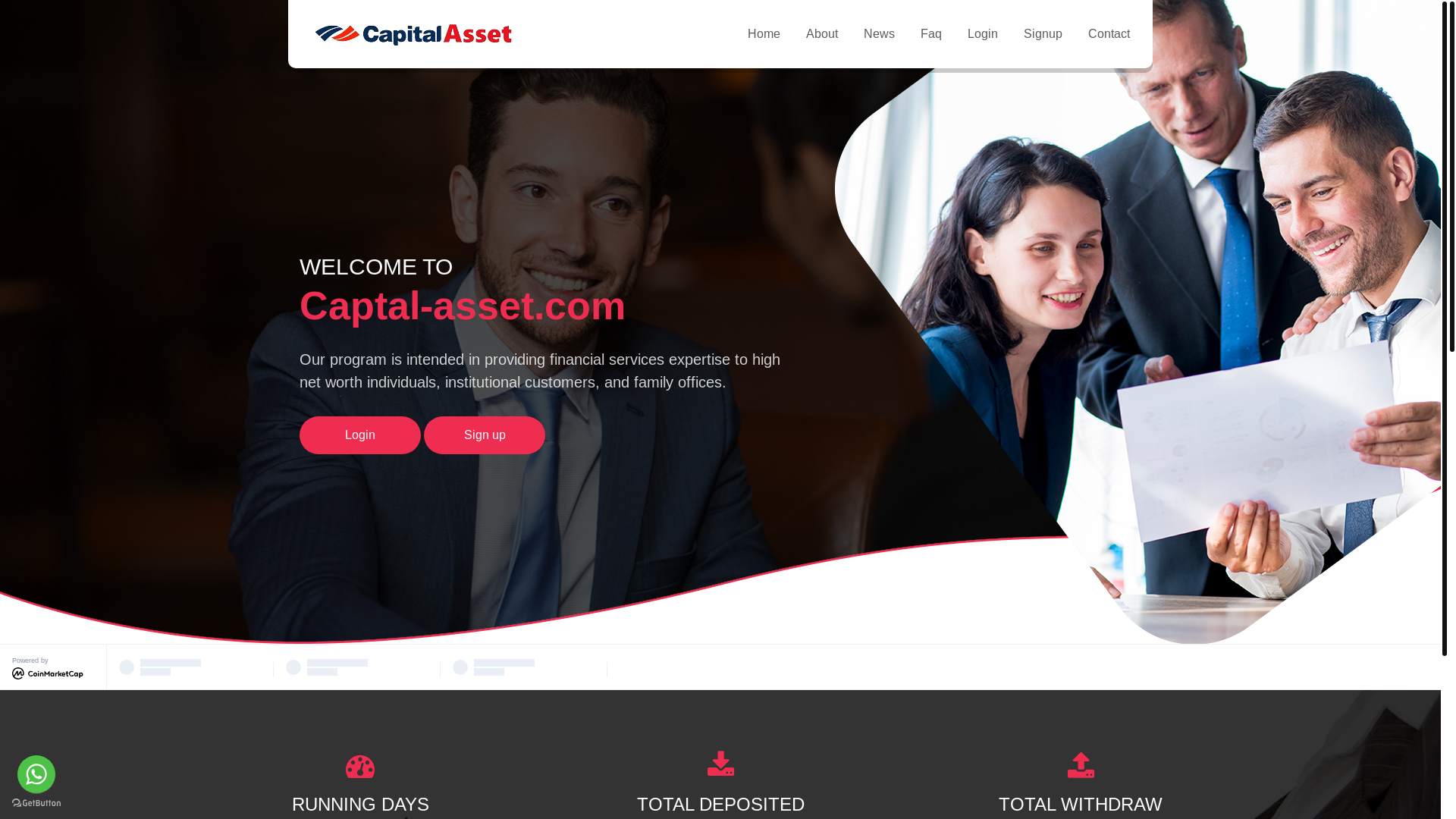 website screenshot of https://captalassets.com/