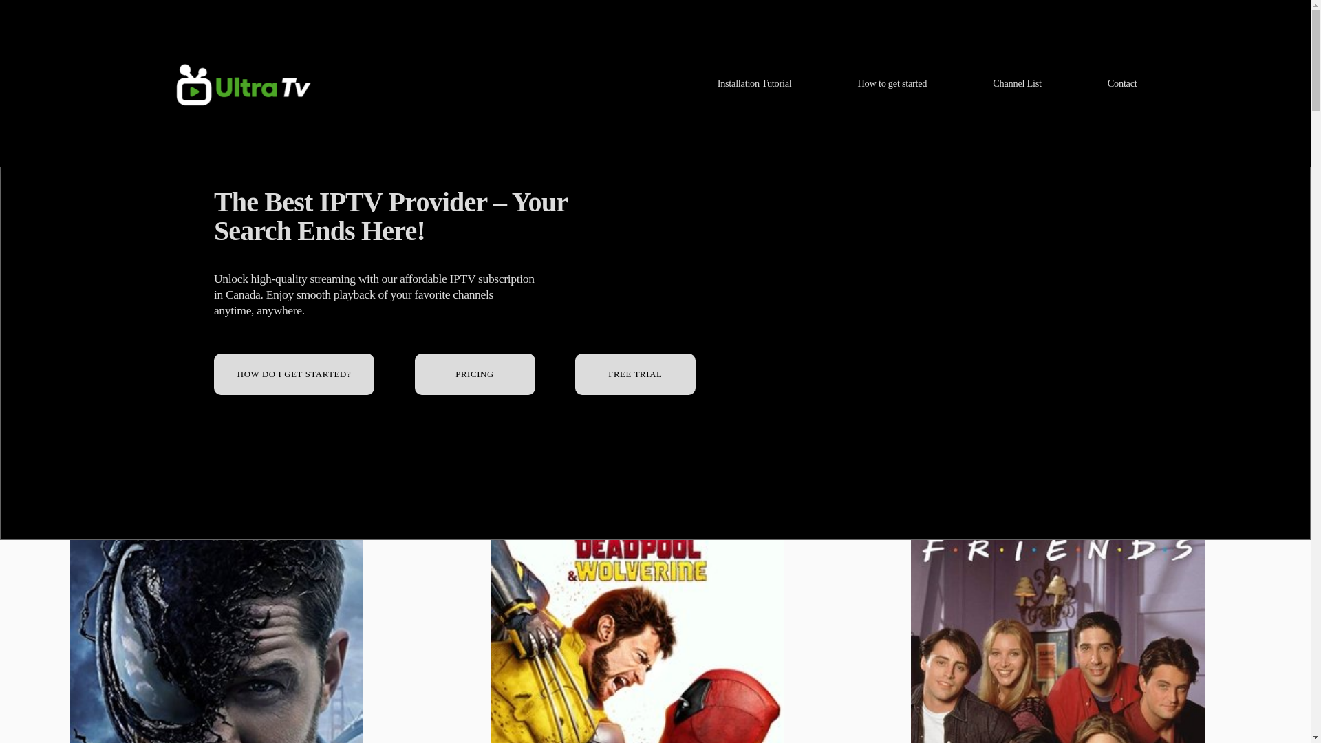 website screenshot of https://ultratvtv.com/