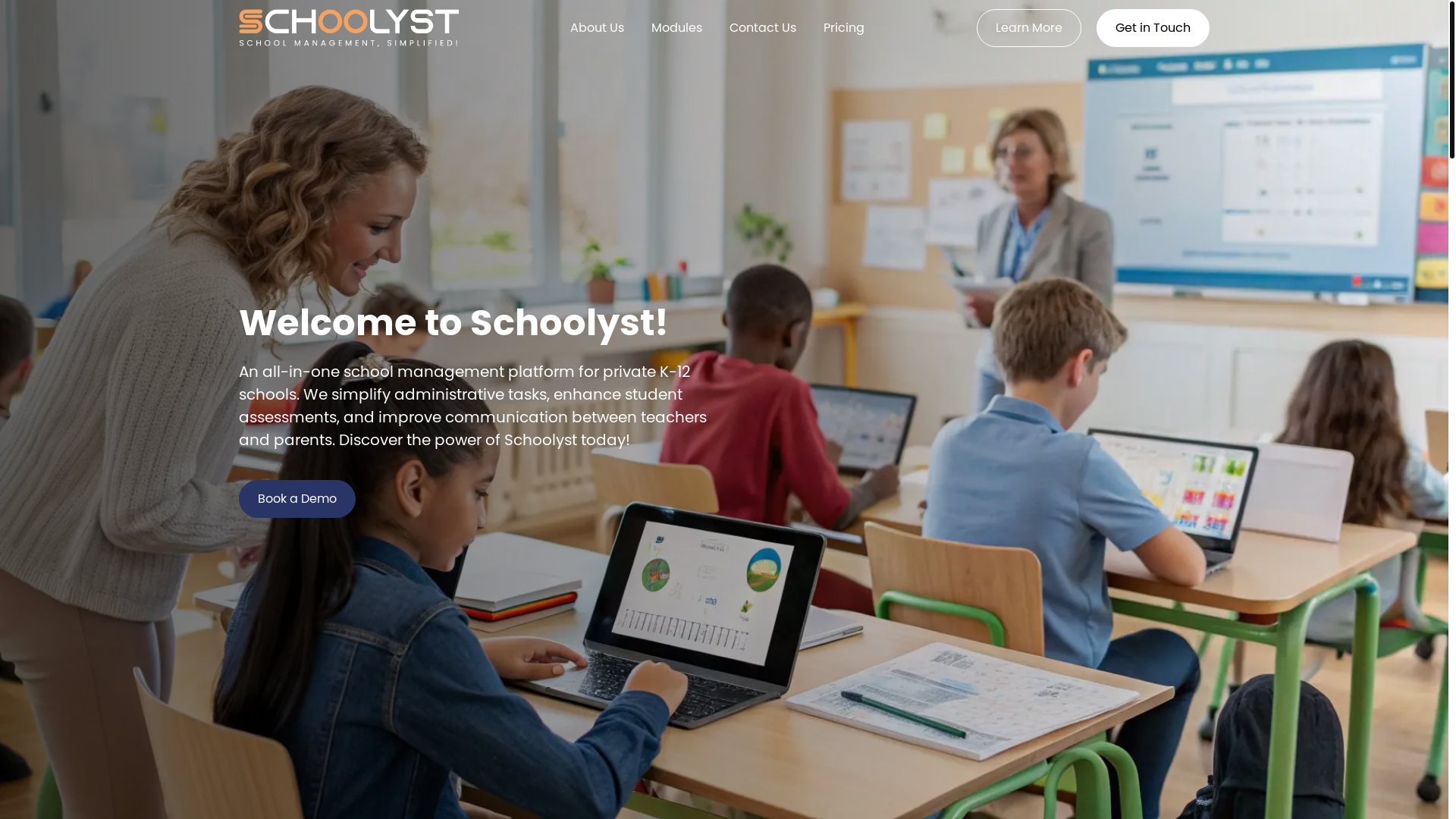website screenshot of https://schoolyst.net/
