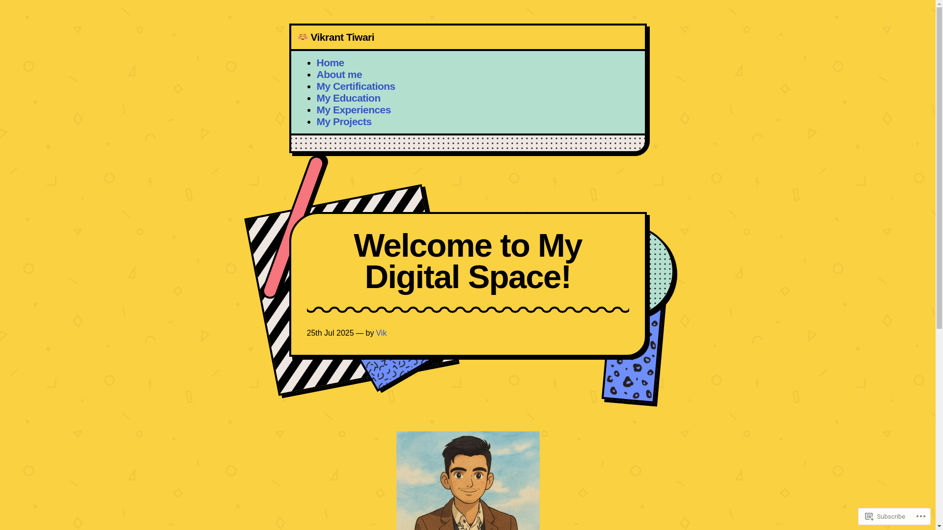 website screenshot of https://vikranttiwari.com/