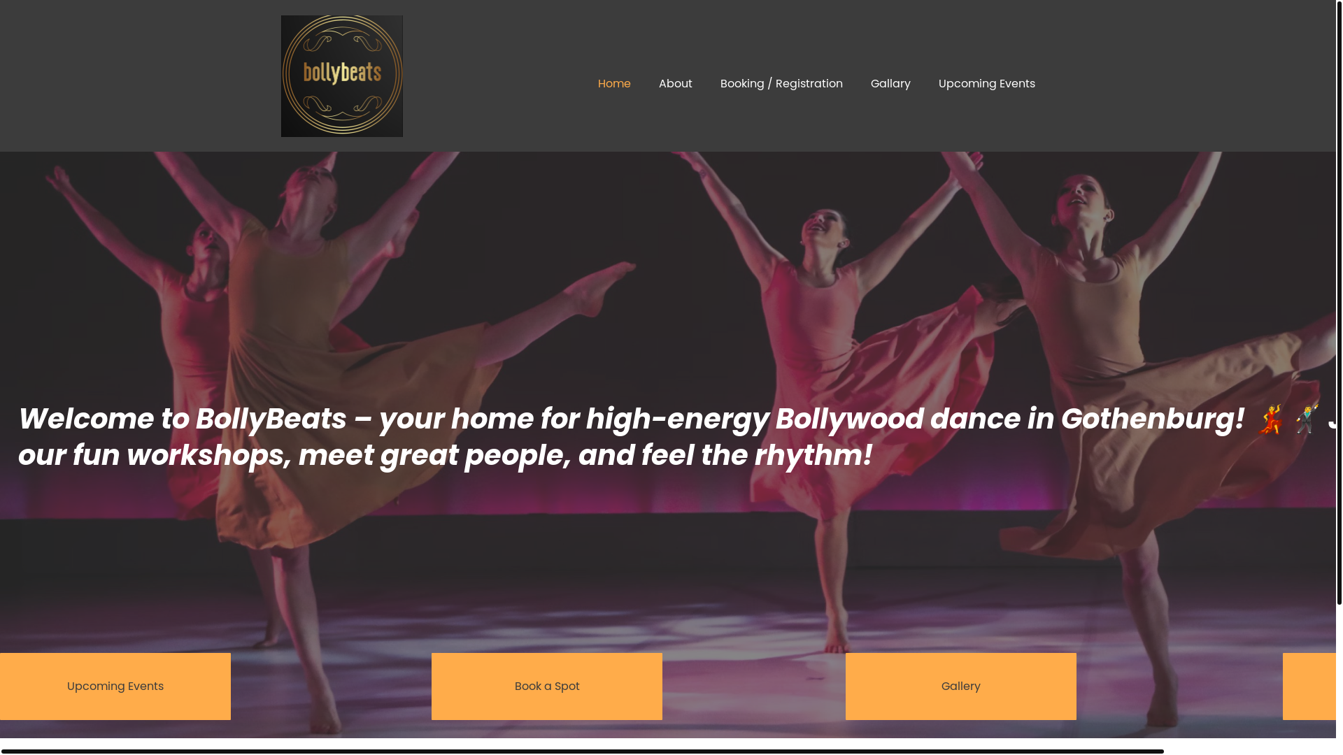 website screenshot of https://bollybeats.se/