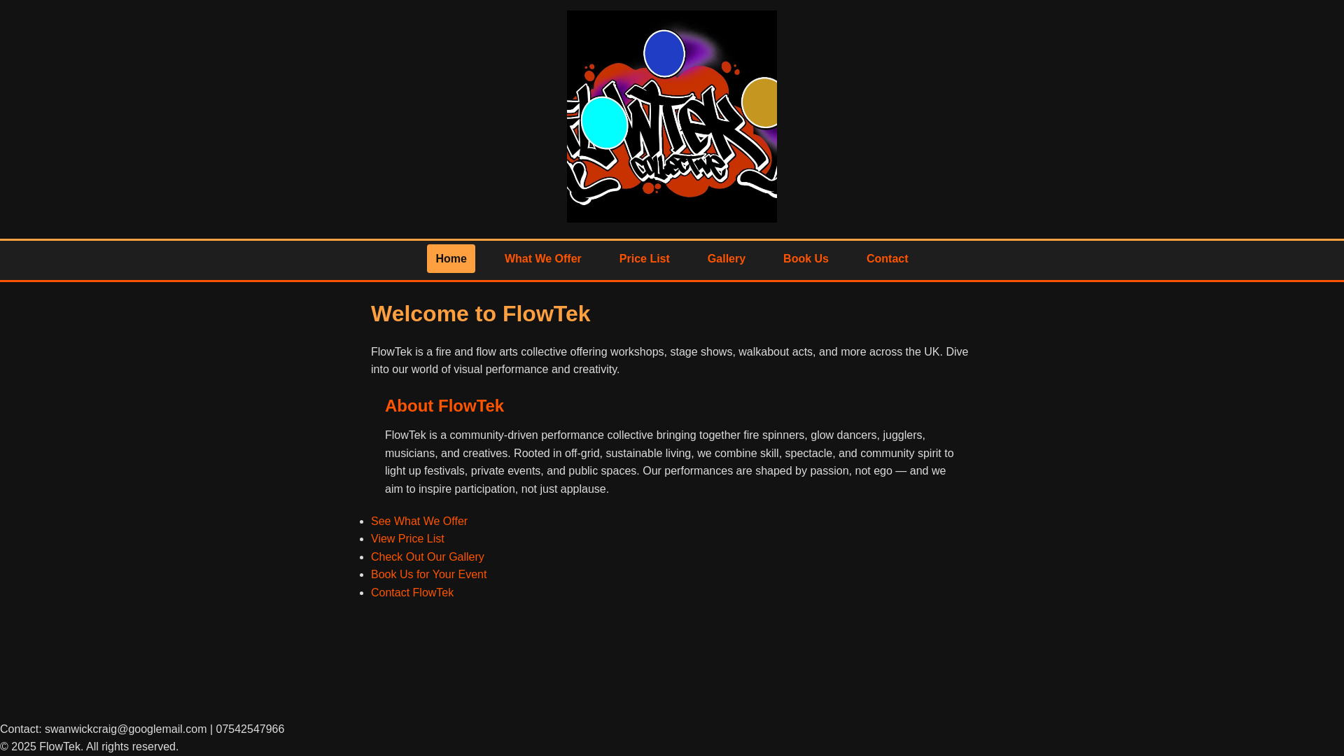 website screenshot of https://flowtek.uk/