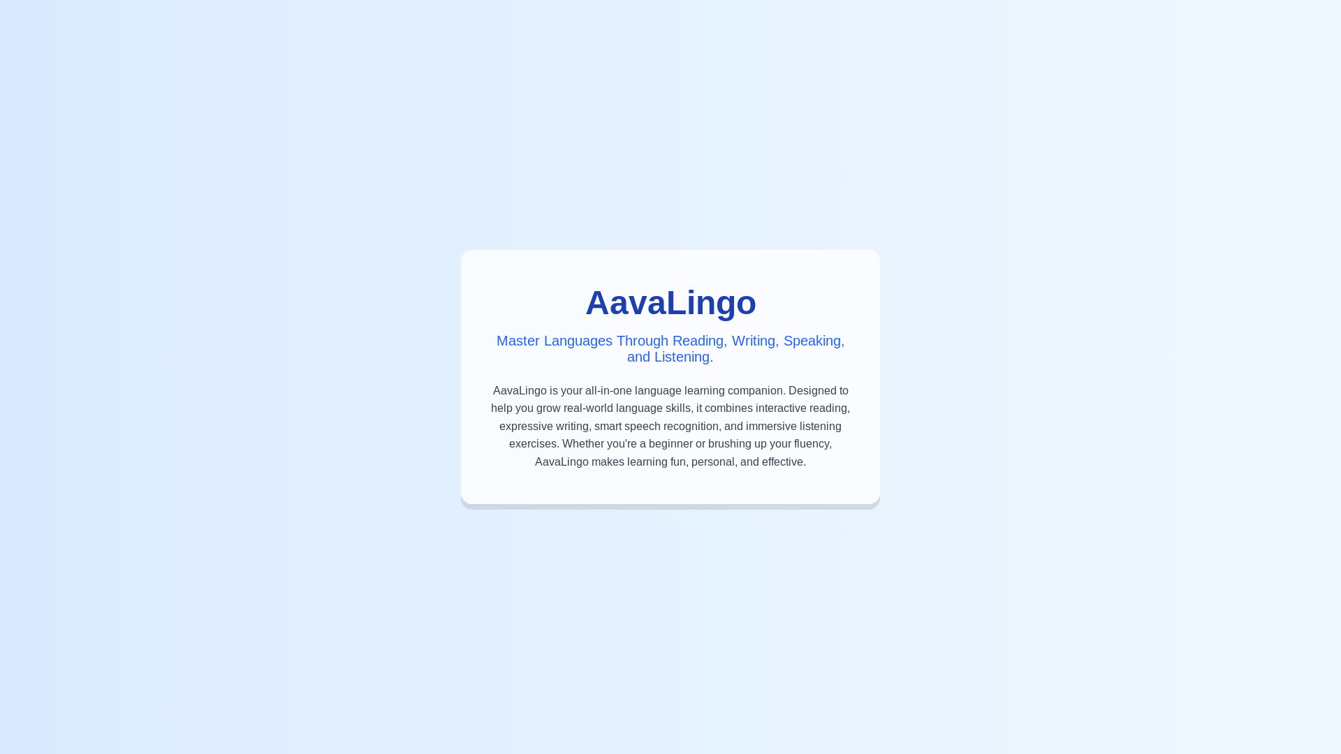 website screenshot of https://aavalingo-web.pages.dev/