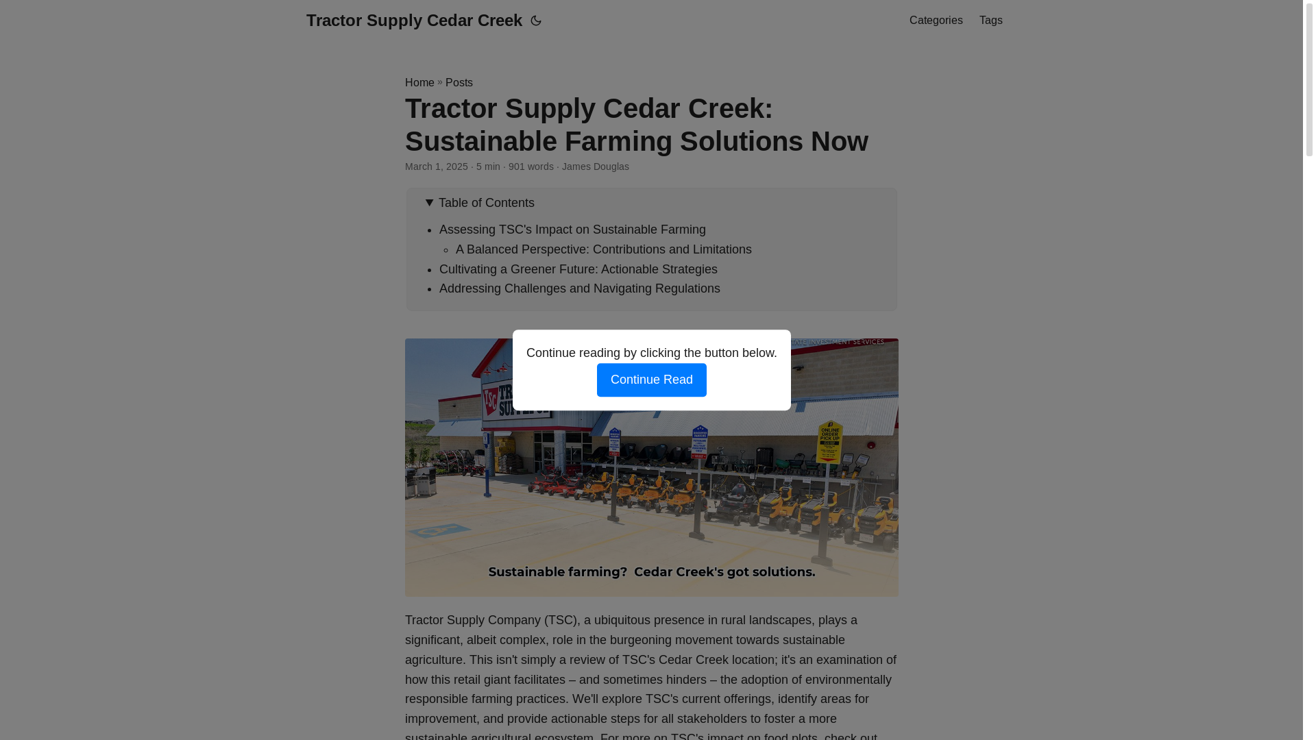 website screenshot of https://tractor-supply-cedar-creek.pages.dev/