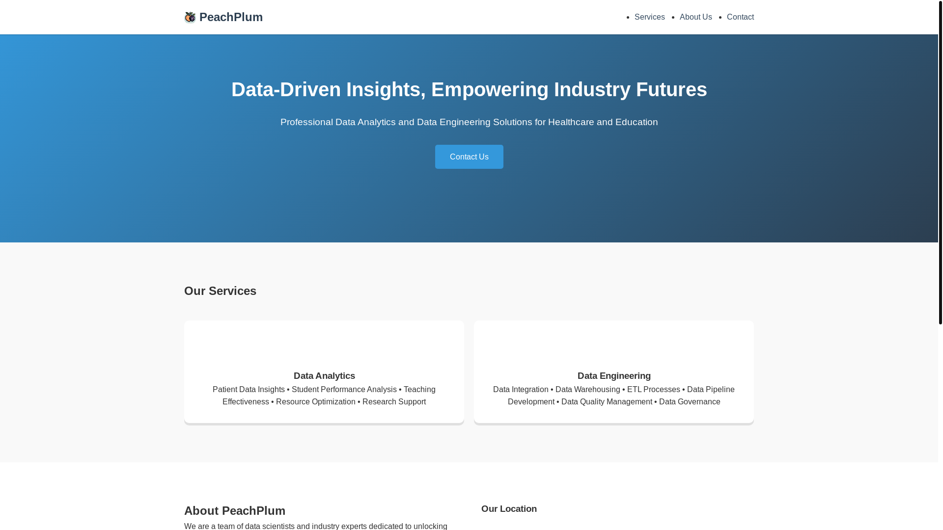 website screenshot of https://peachplum-website.pages.dev/
