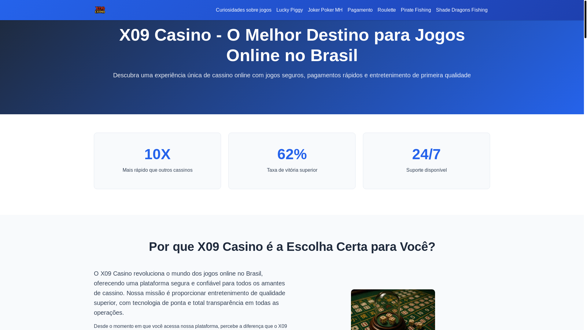 website screenshot of https://x09casino.net/