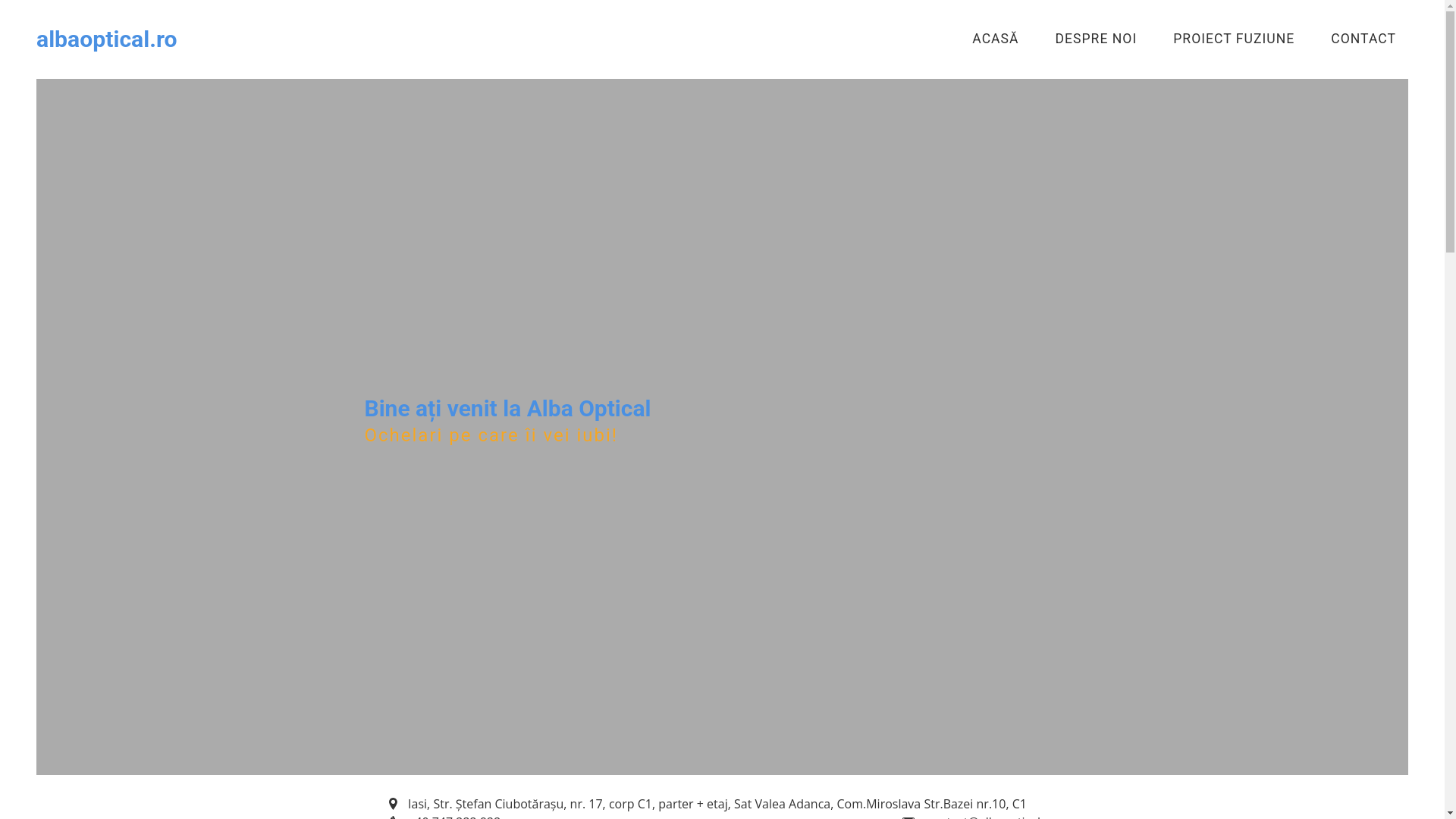 website screenshot of https://alba-optical.ro/