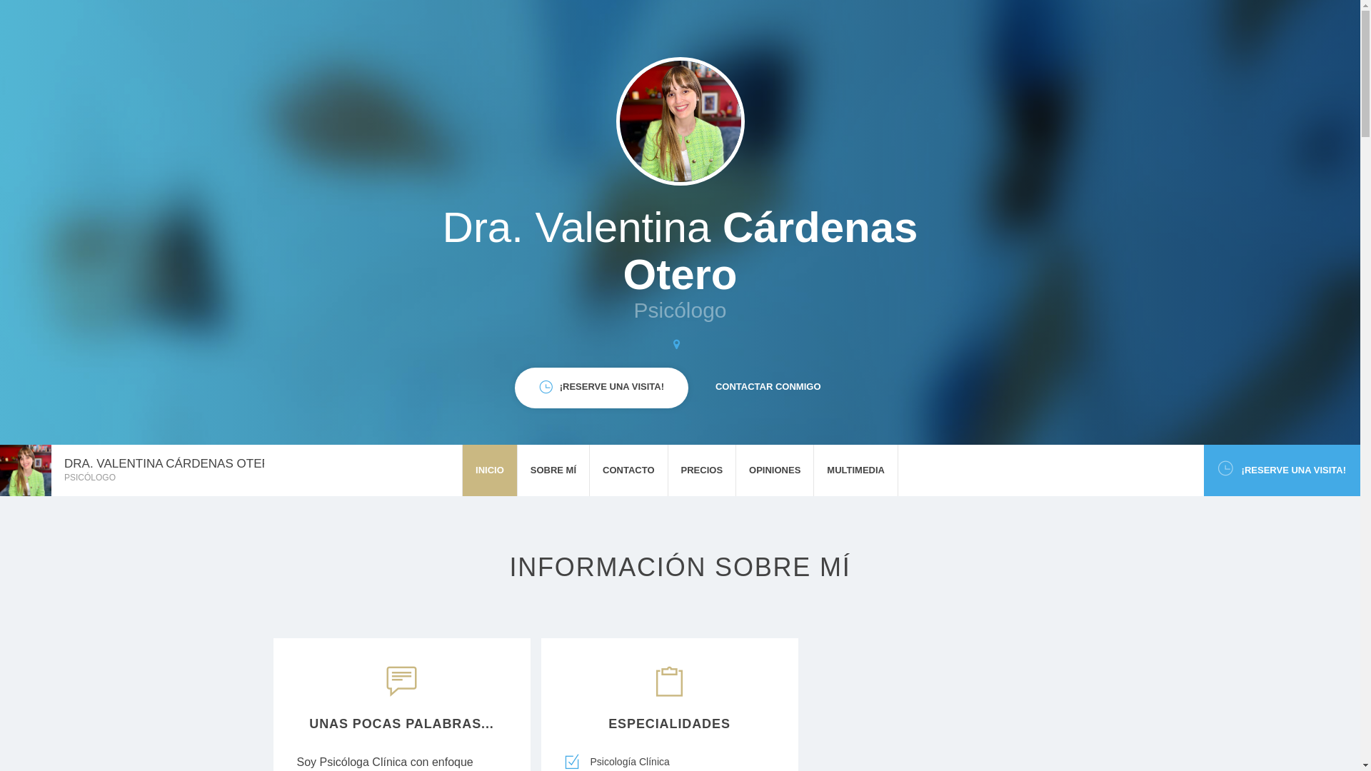 website screenshot of https://psicvalentinacardenas.com/