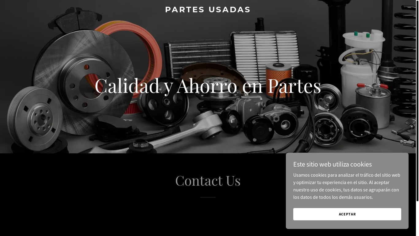 website screenshot of https://partesusadas.mx/