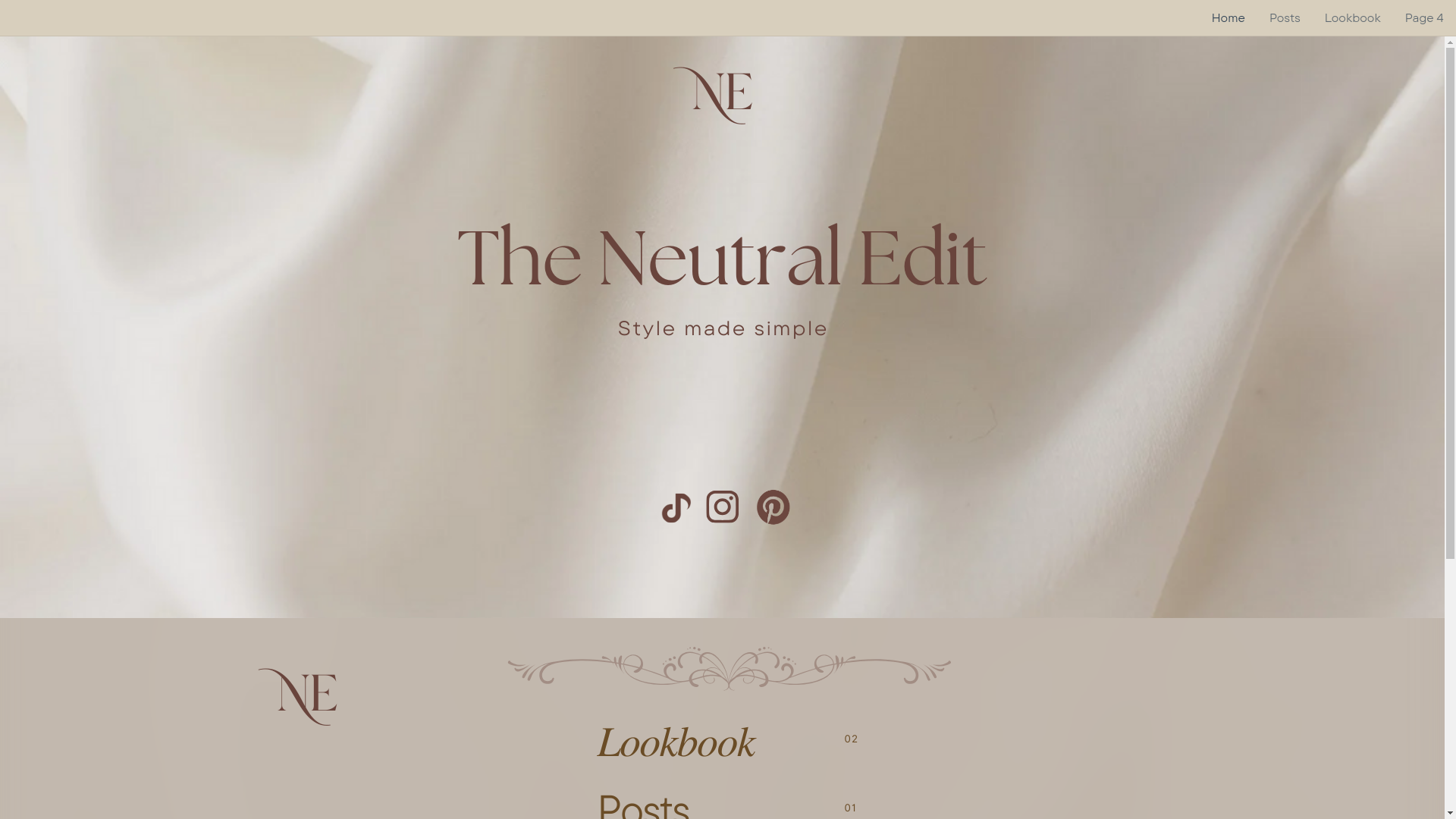 website screenshot of https://neutraledit.com/