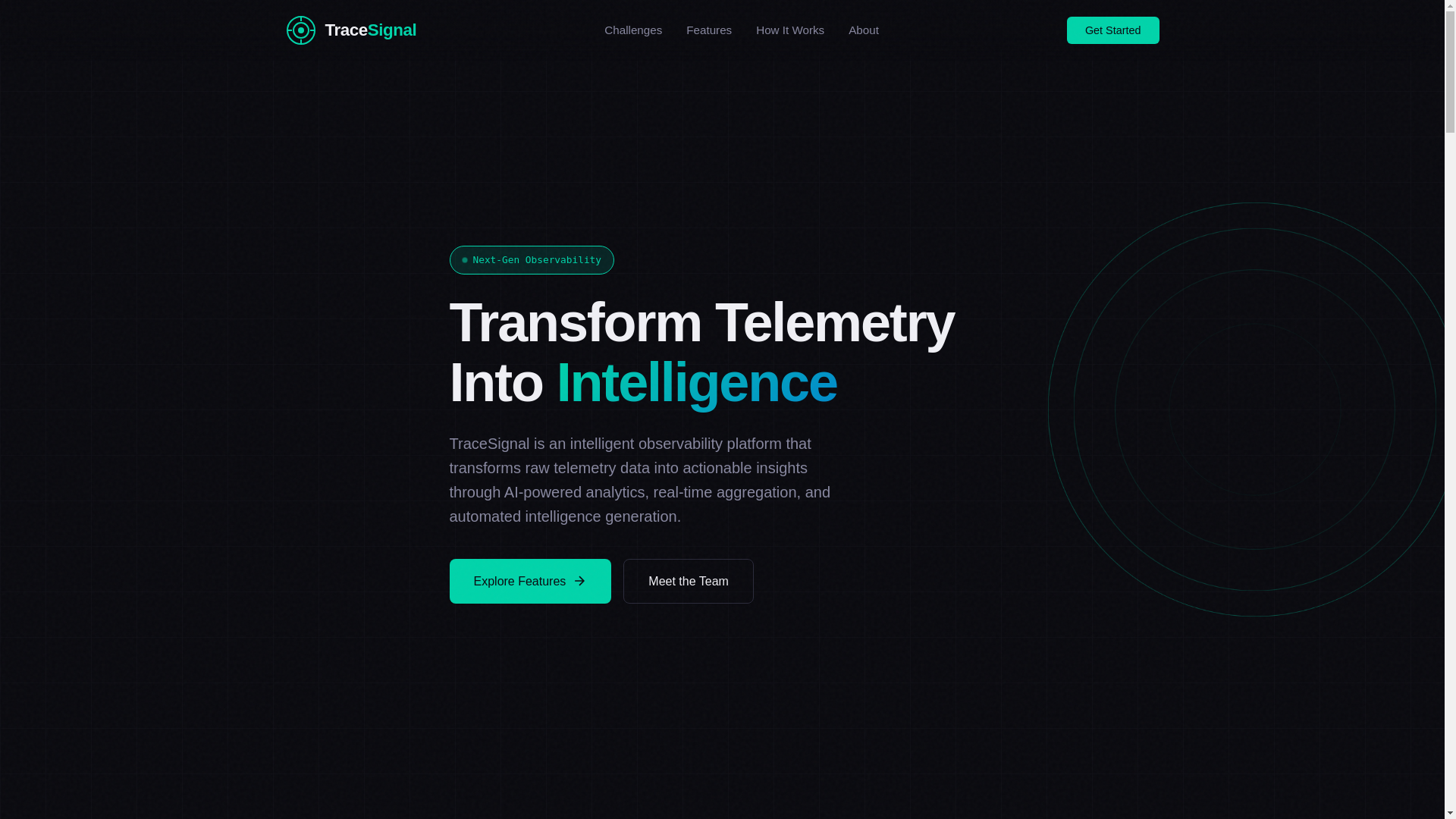 website screenshot of https://tracesignal.io/