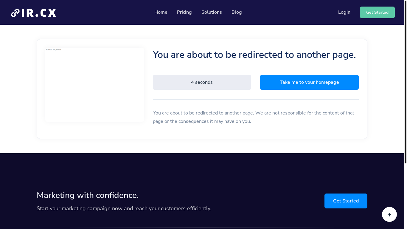 website screenshot of https://ir.cx/AYFCl