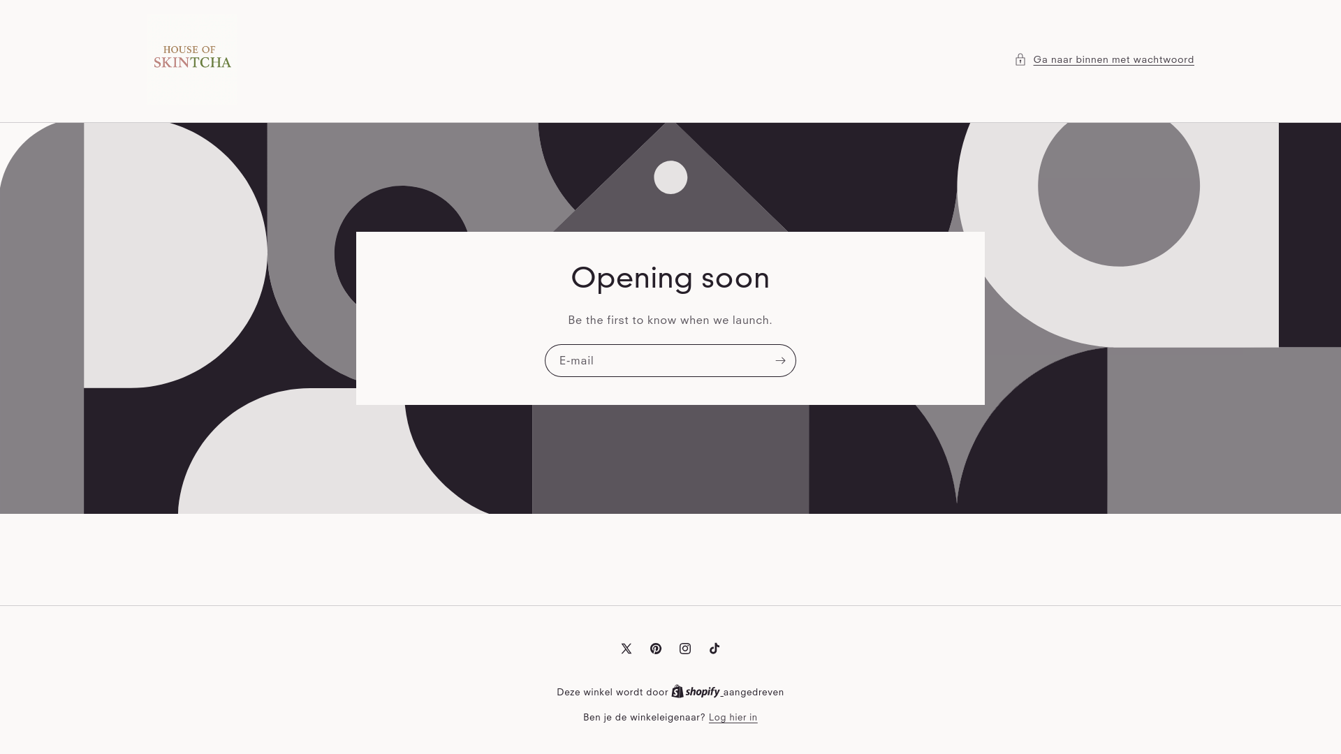 website screenshot of https://houseofskintcha.nl/