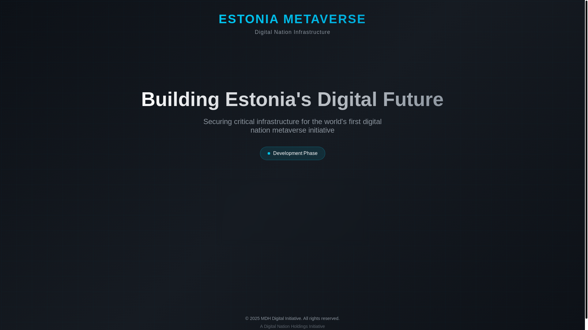 website screenshot of https://estonia-metaverse.com/