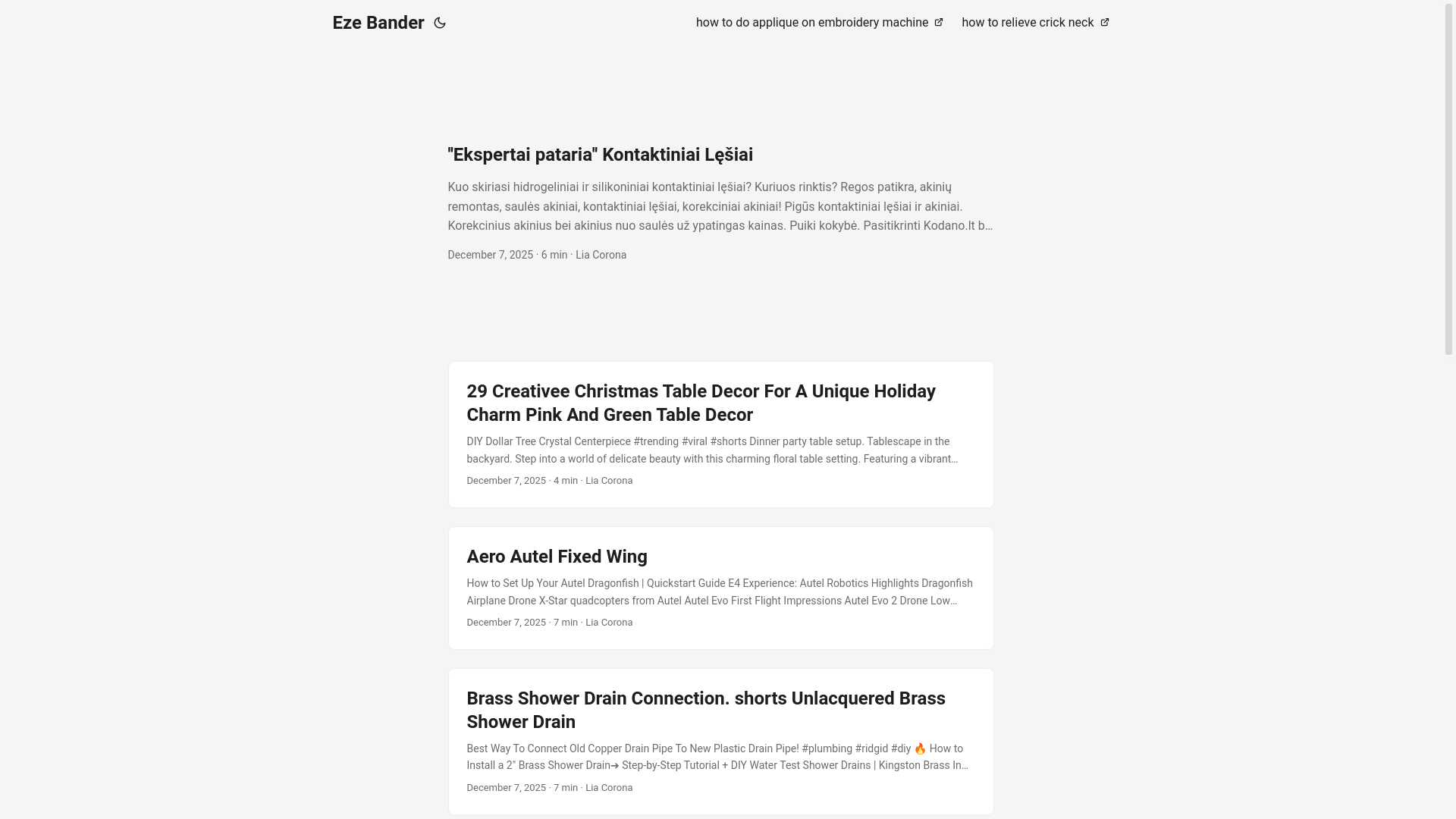 website screenshot of https://ezebander.pages.dev/