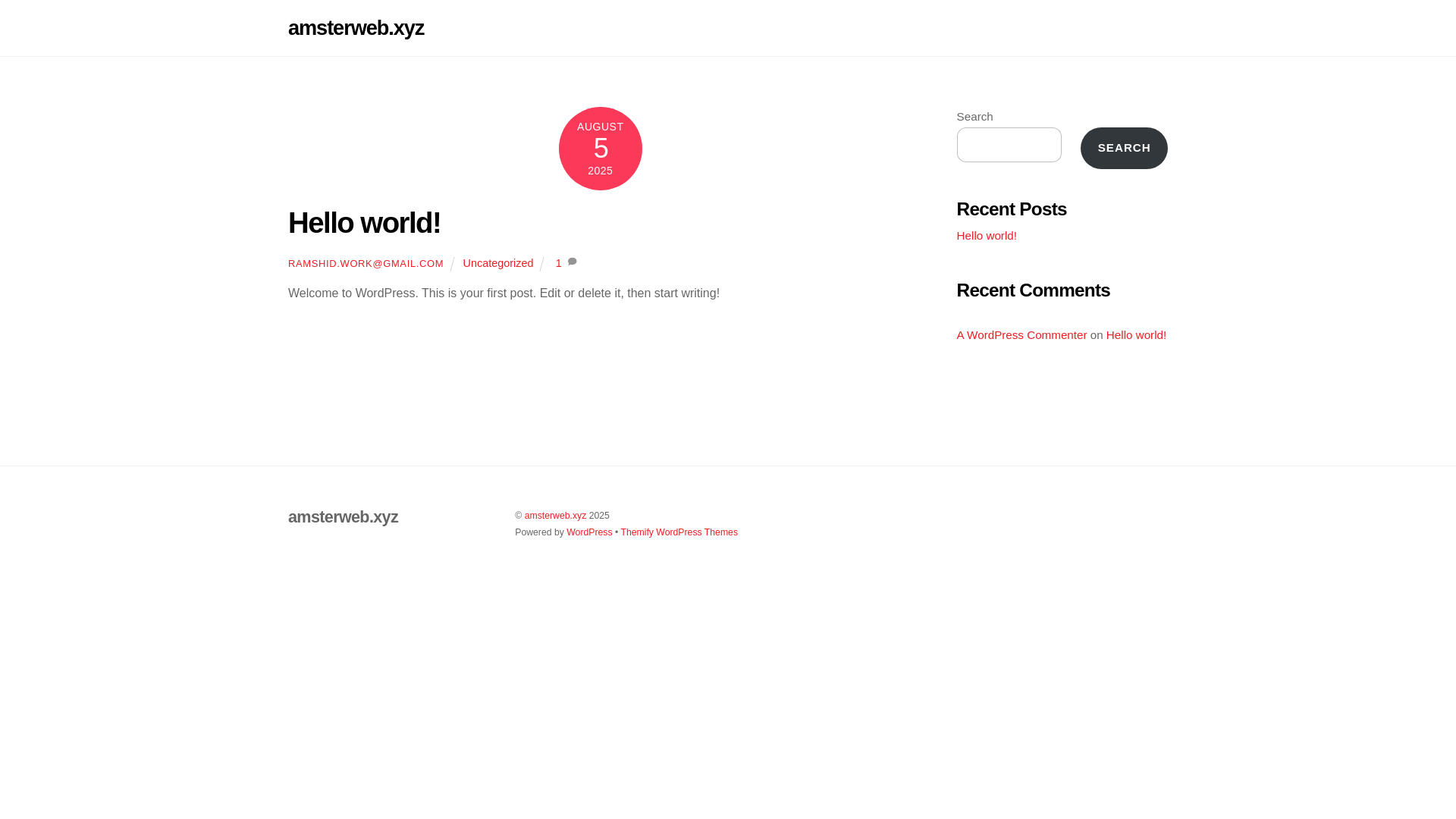 website screenshot of https://amsterweb.xyz/