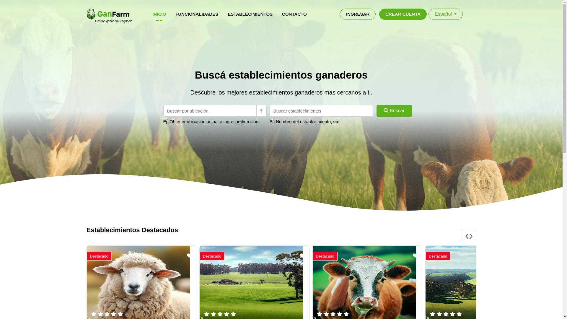 website screenshot of https://ganfarm.com/