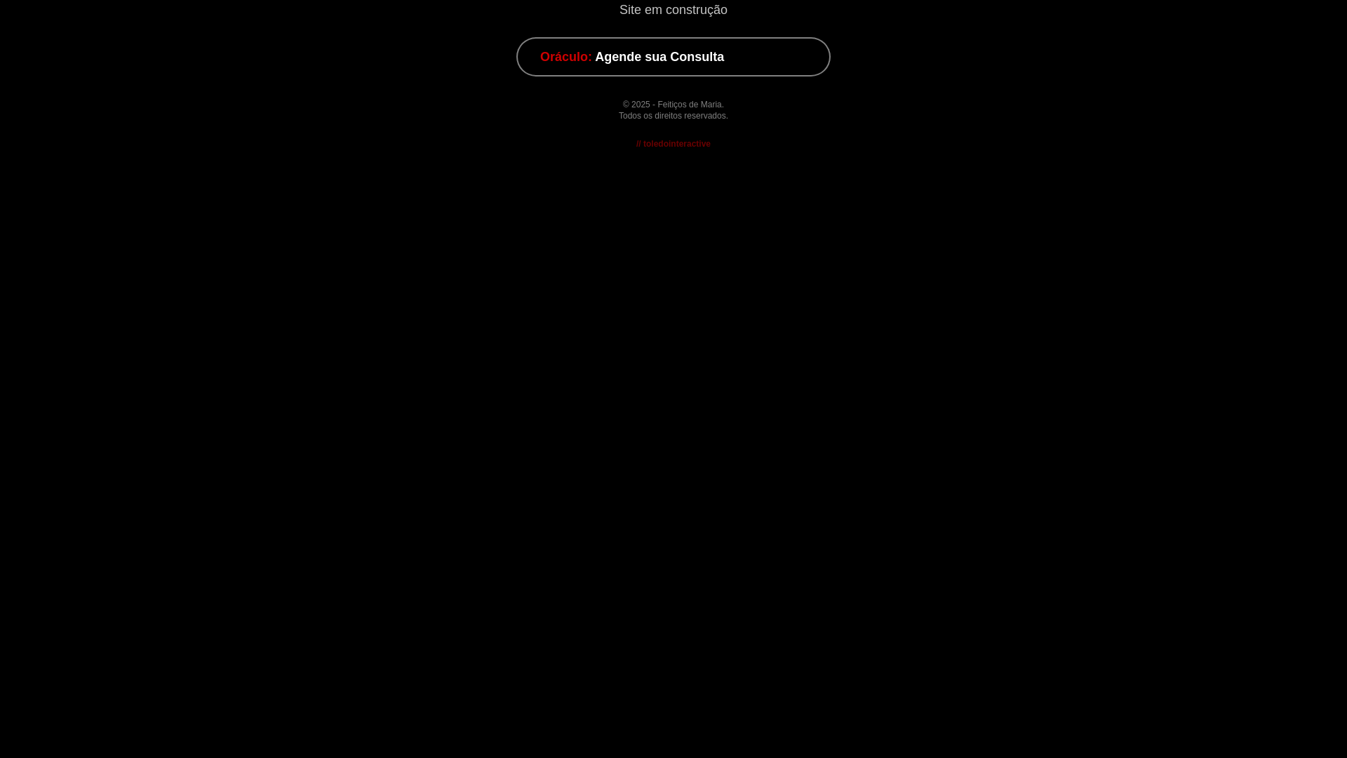 website screenshot of https://feiticosdemaria.com.br/