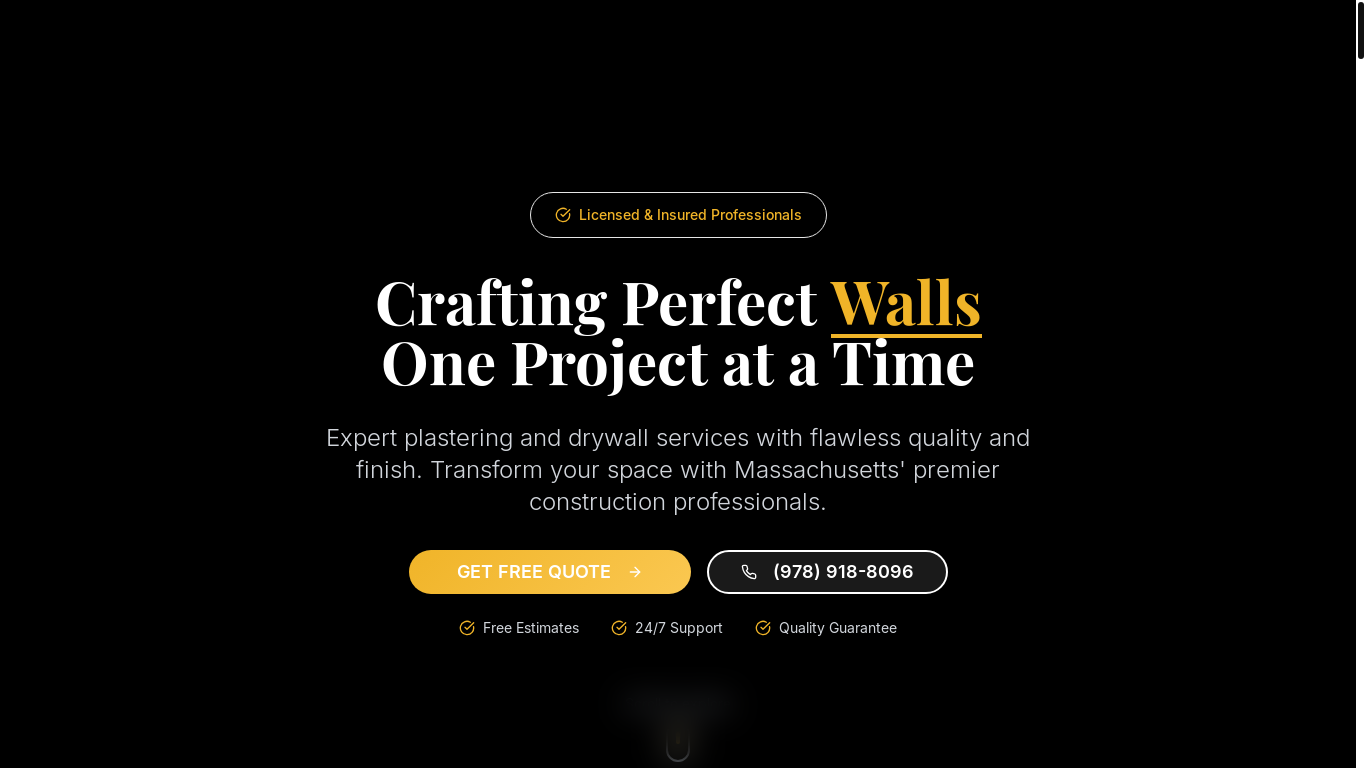 website screenshot of https://innovaplastering.com/