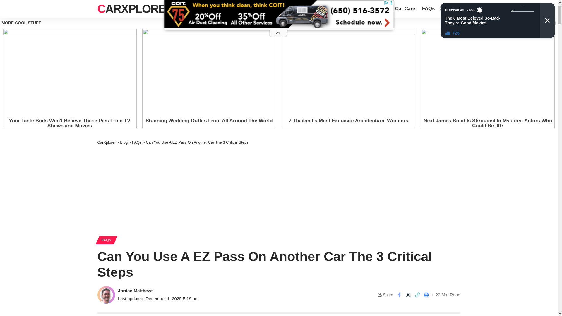 website screenshot of https://carxplorer.com/can-you-use-a-ez-pass-on-another-car/