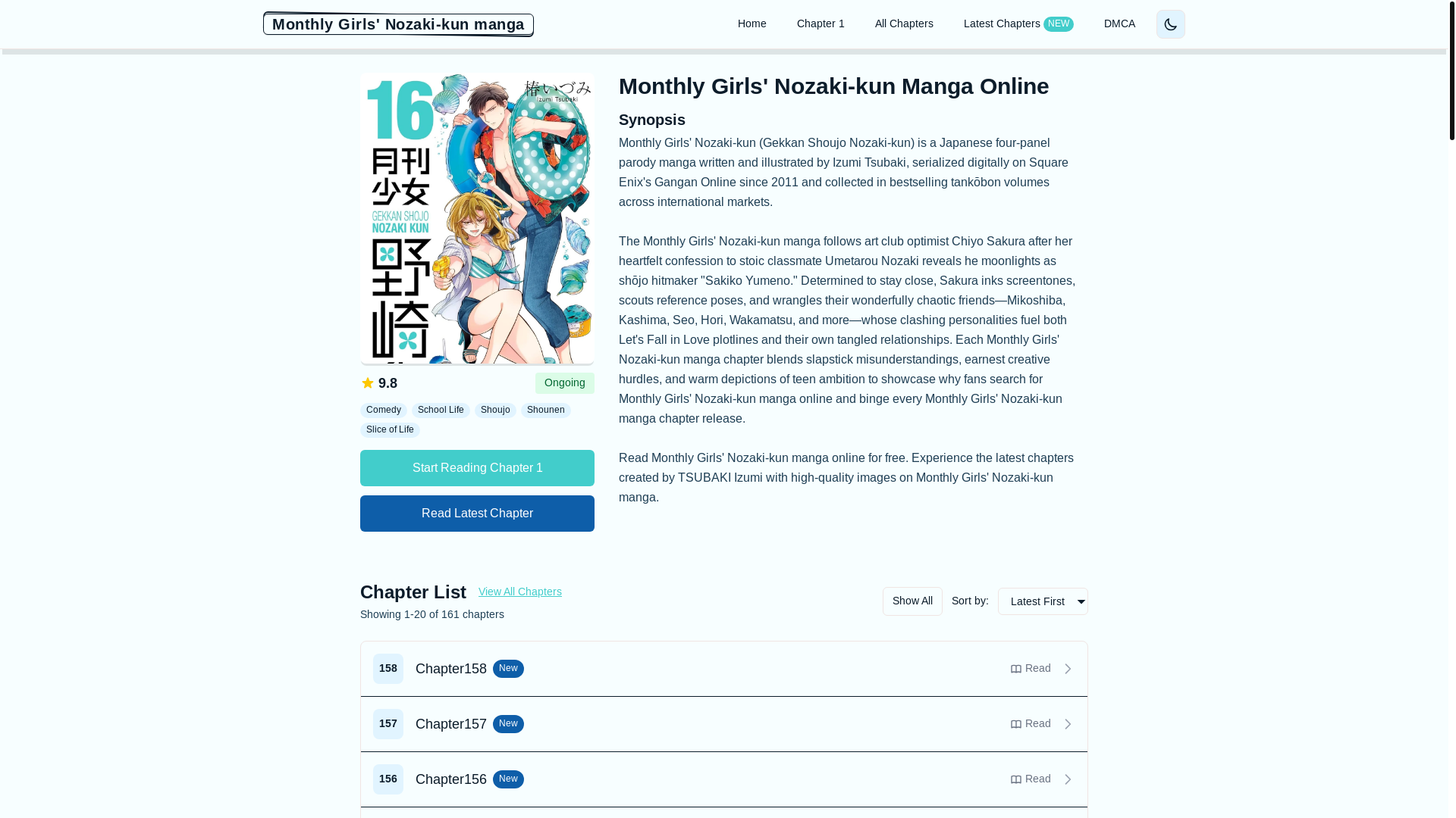 website screenshot of https://monthly-girls-nozaki-kun.pages.dev/