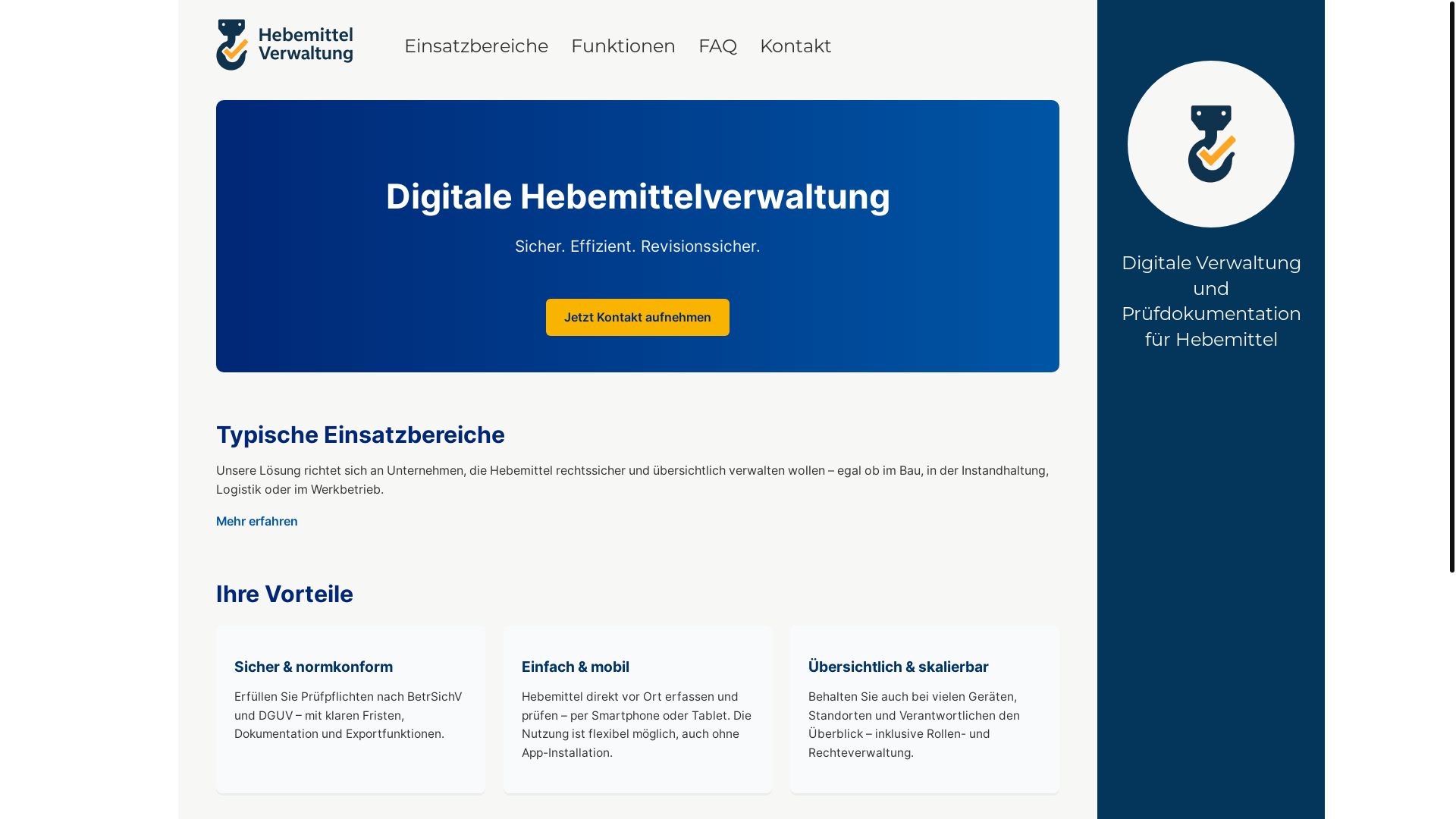 website screenshot of https://hebemittelverwaltung.de/