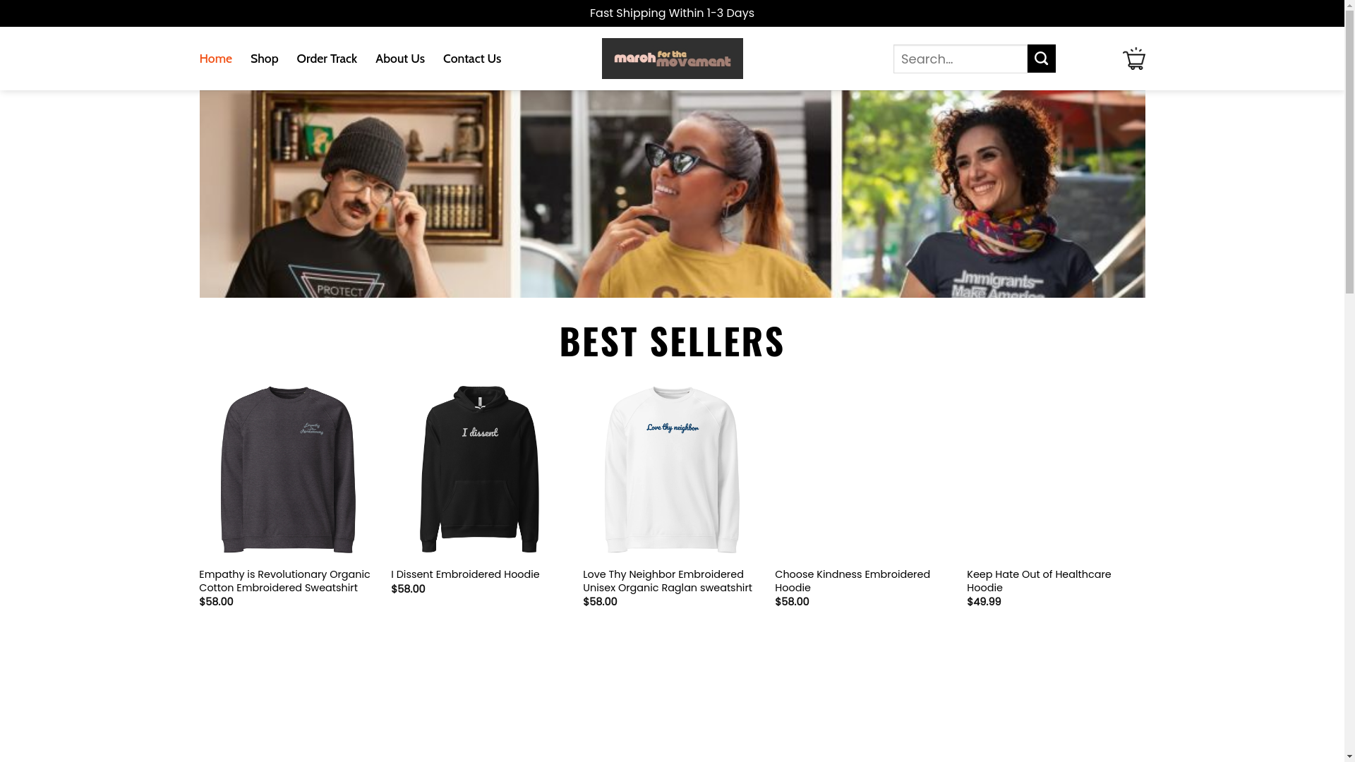 website screenshot of https://bestmarchforthemovement.shop/