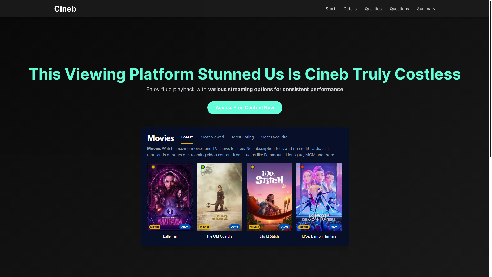 website screenshot of https://cineb-7o7a.pages.dev/