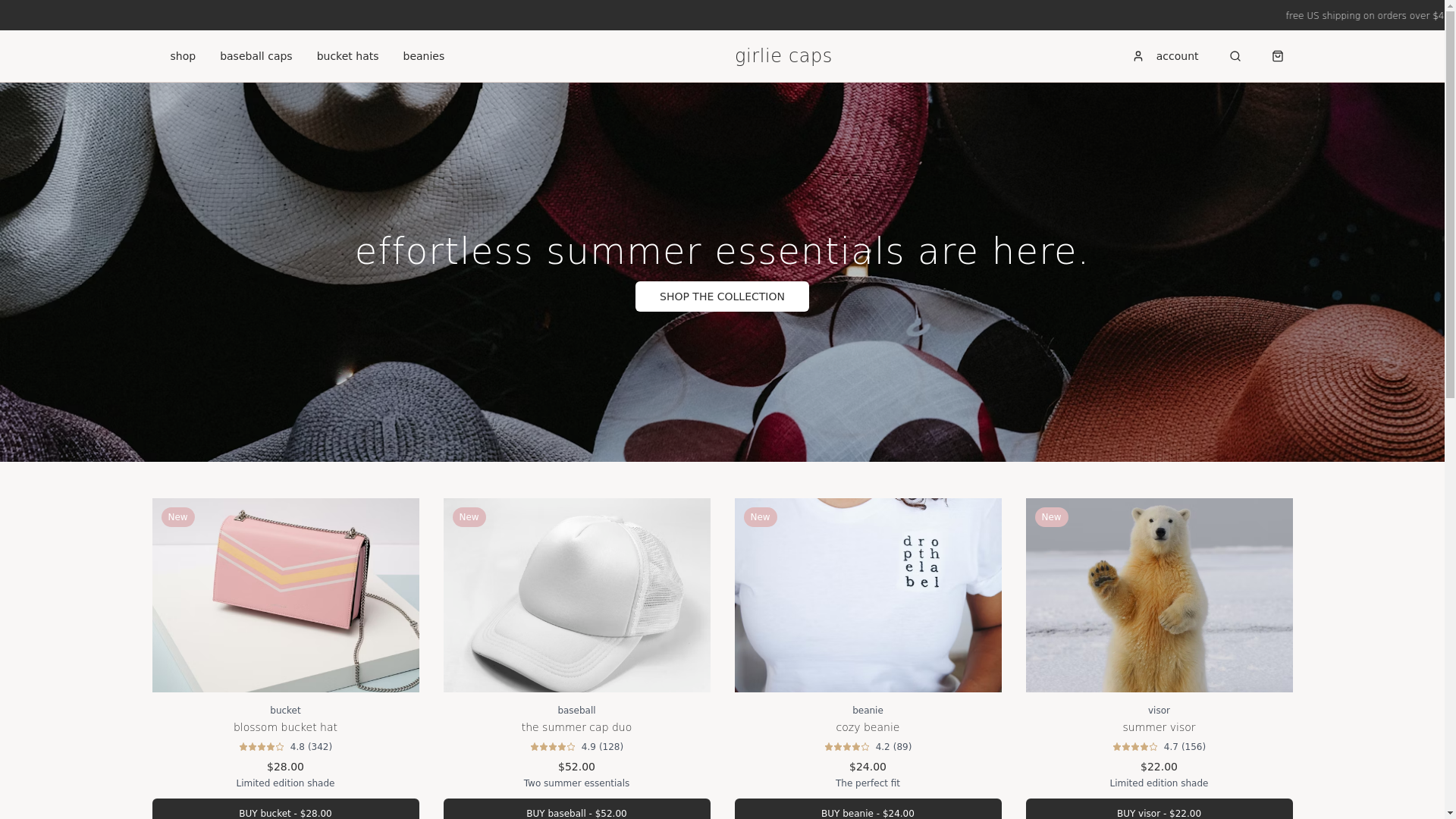 website screenshot of https://hatties.love/