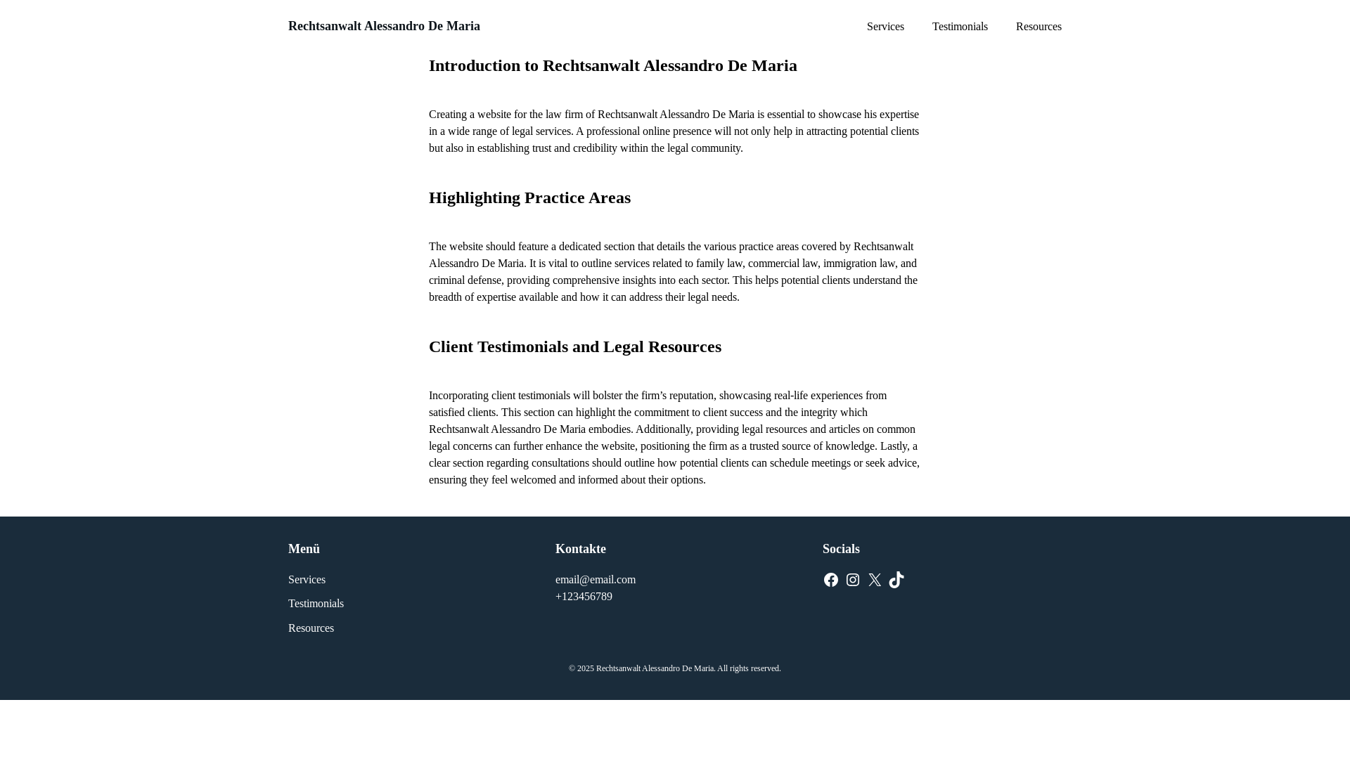 website screenshot of https://lexdemaria.com/
