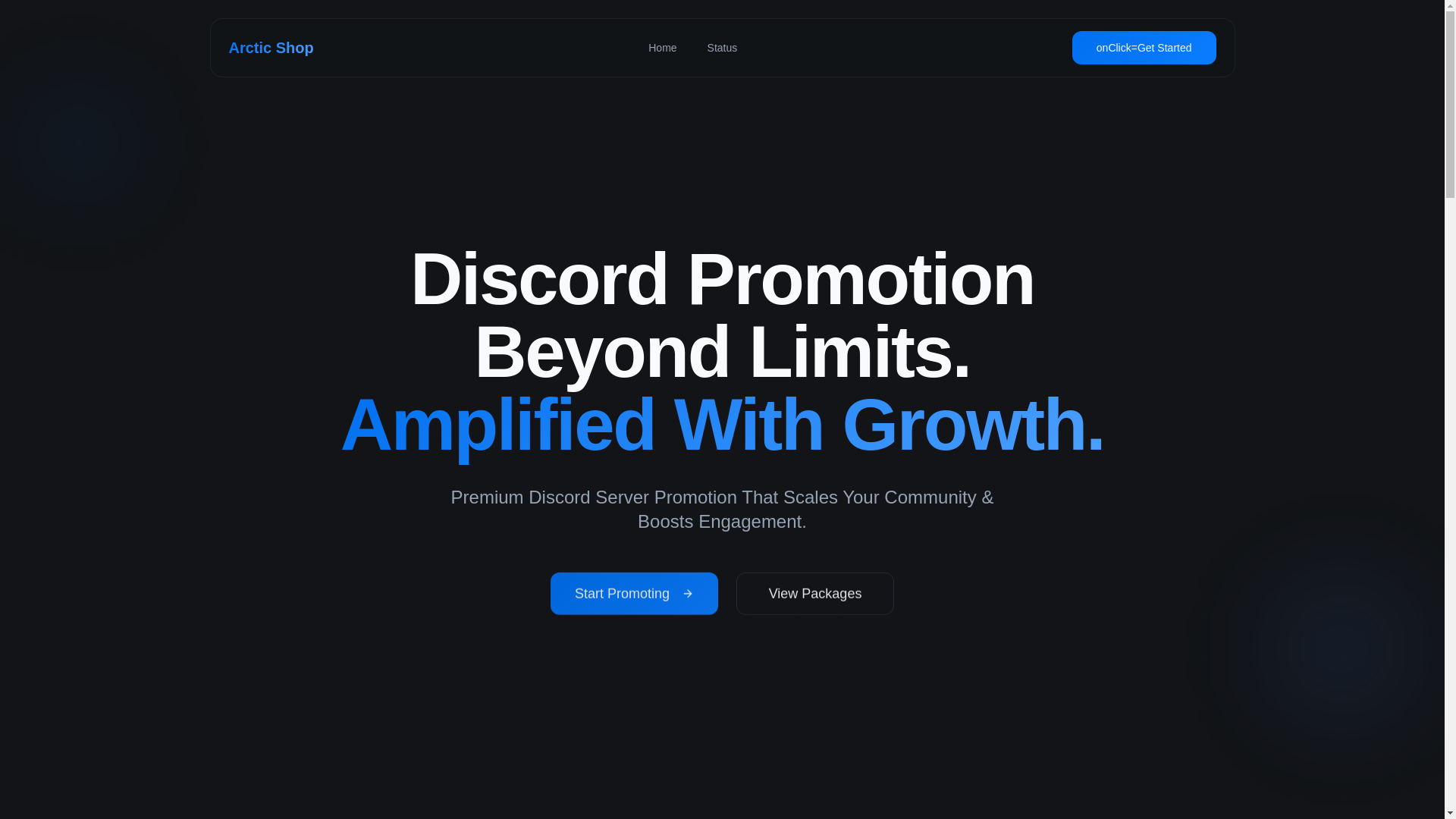 website screenshot of https://arcticshop.cc/