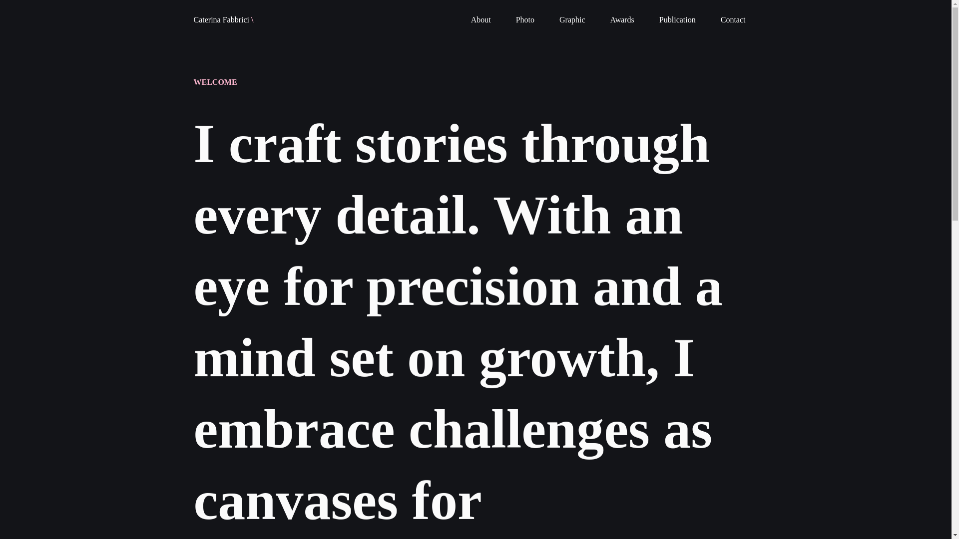 website screenshot of https://caterinafabbrici.com/