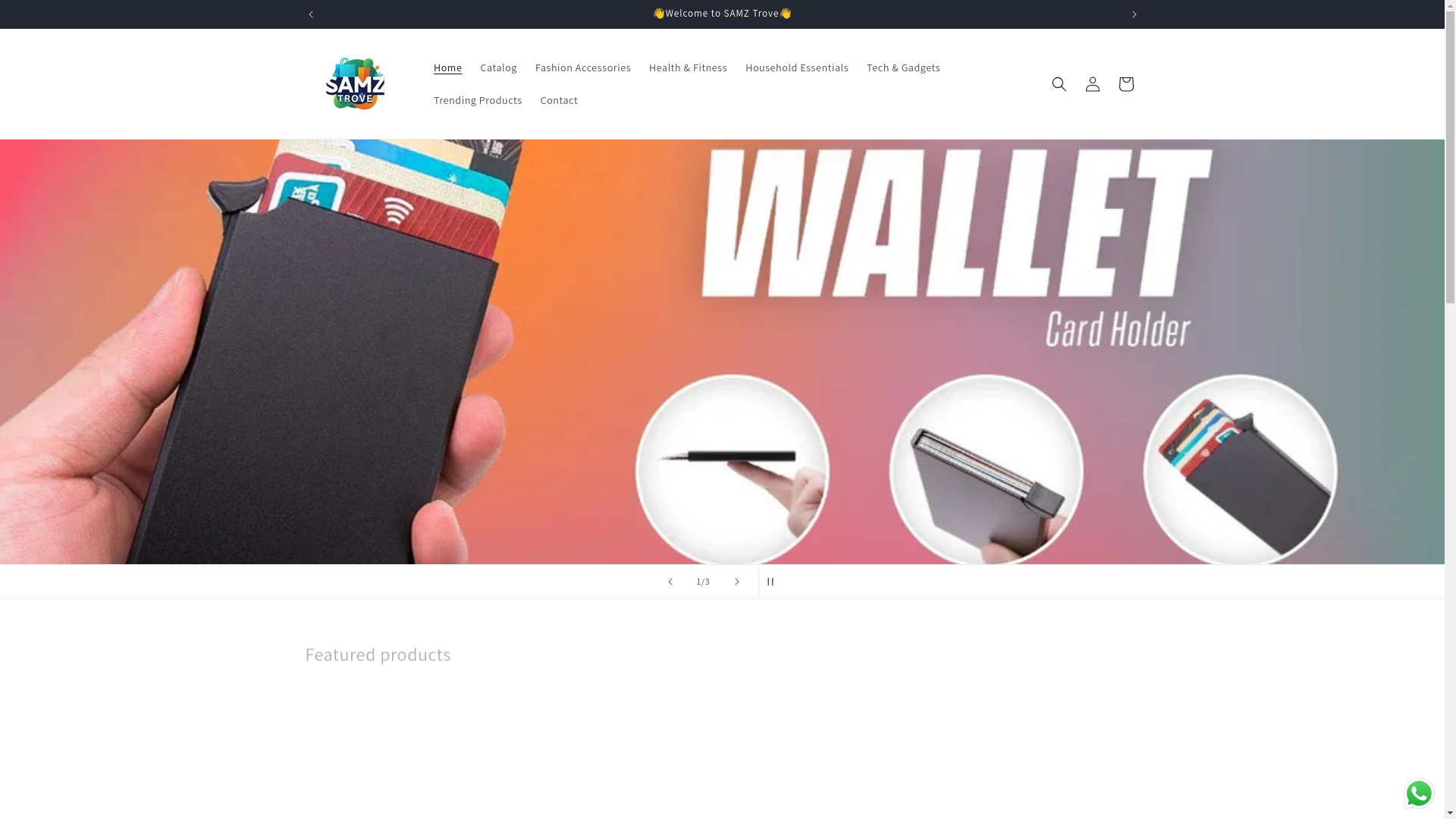 website screenshot of https://samztrove.com/