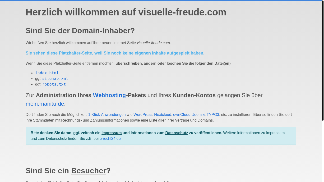 website screenshot of https://visuelle-freude.com/