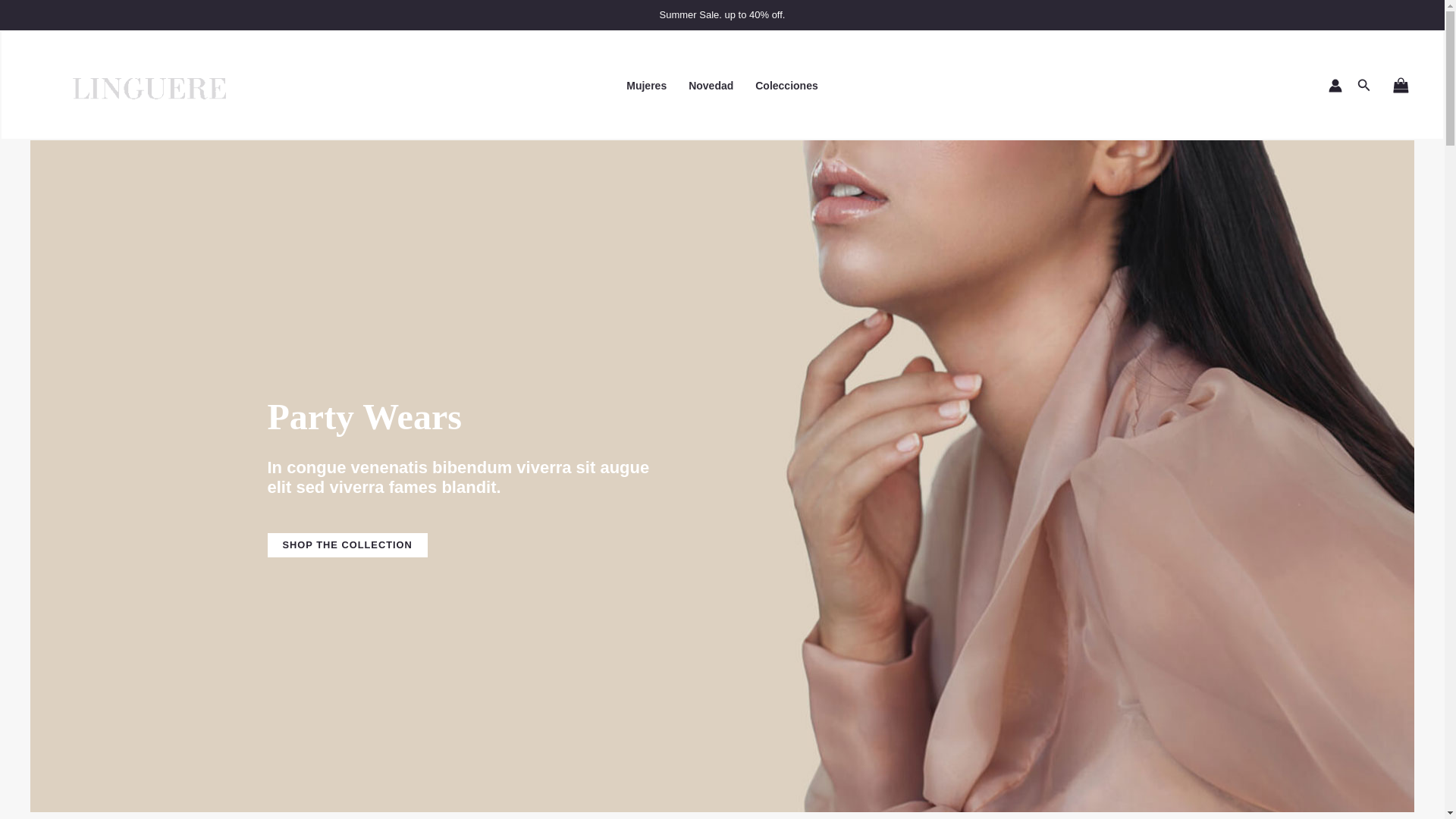 website screenshot of https://linguere.shop/