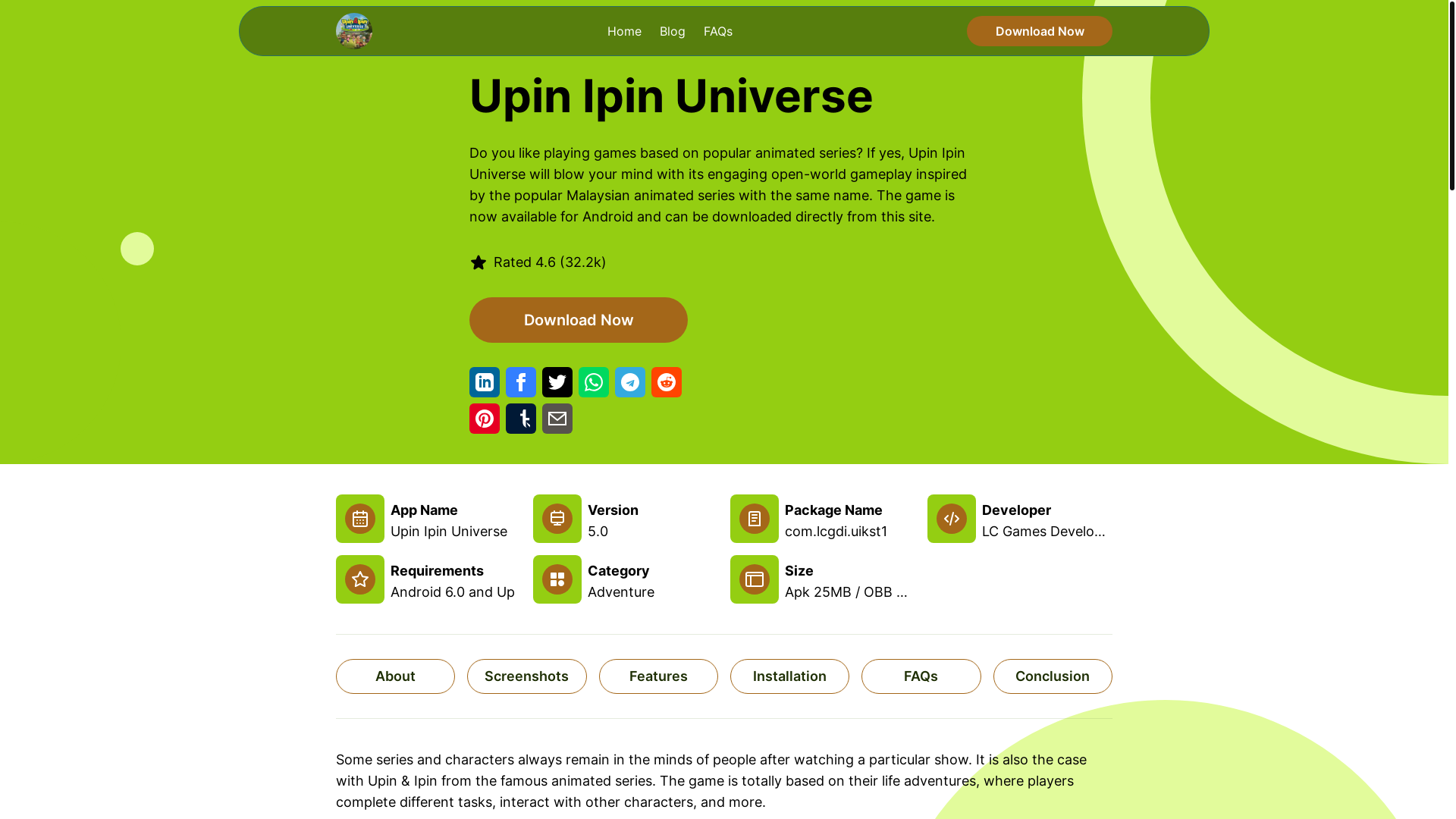 website screenshot of https://upinipinuniverse.net/