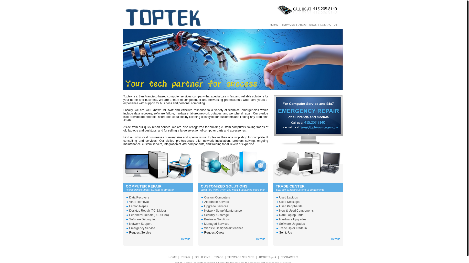 website screenshot of https://toptek.pages.dev/