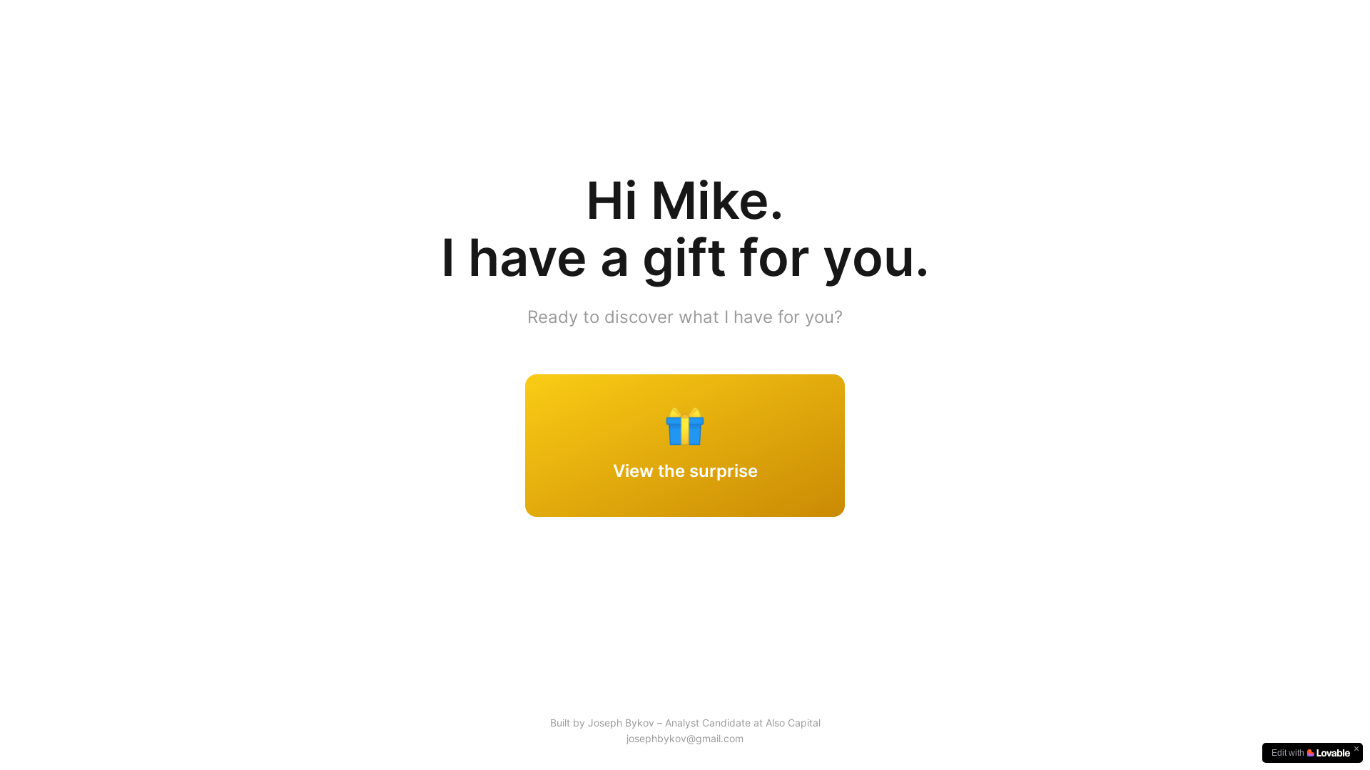 website screenshot of https://ibuiltthisformike.com/