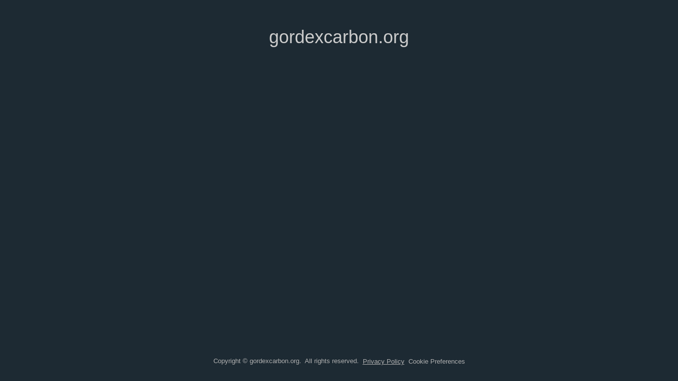 website screenshot of https://gordexcarbon.org/