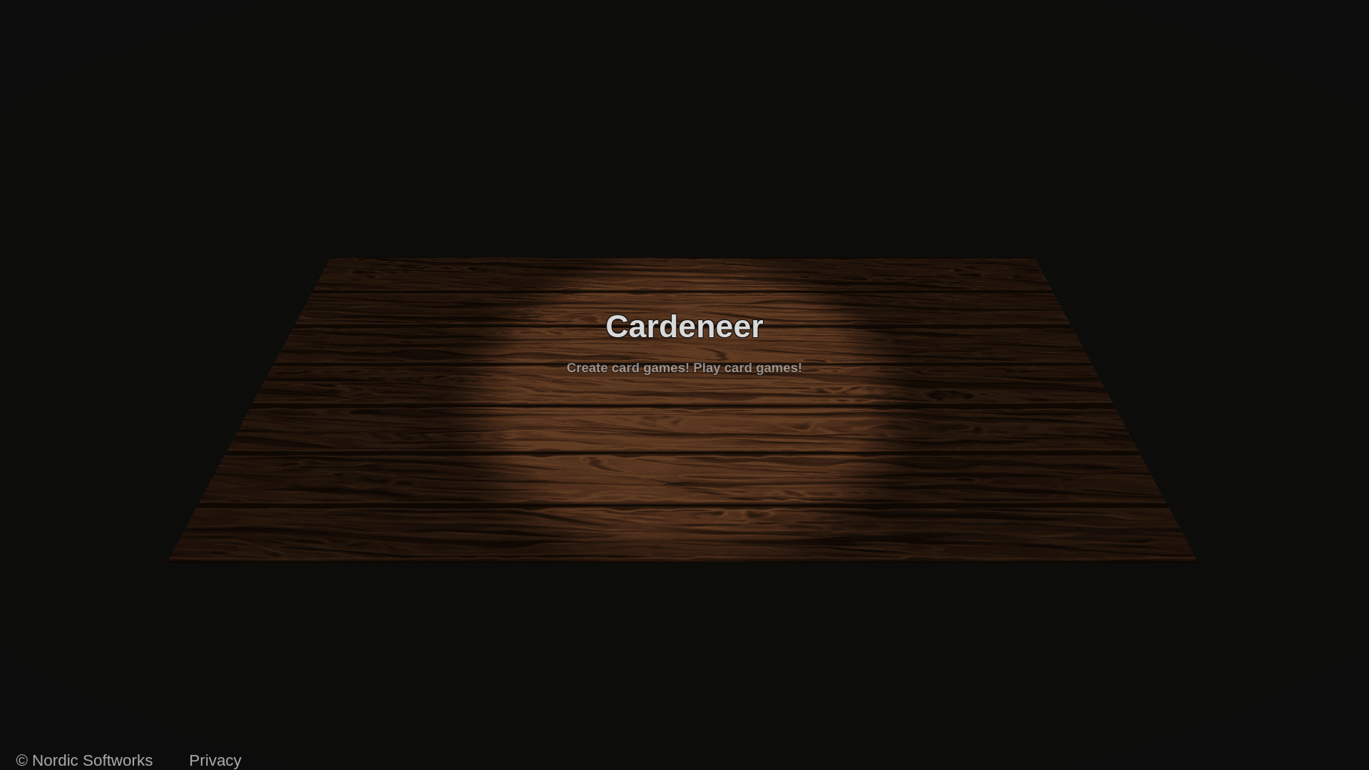 website screenshot of https://cardeneer-games.pages.dev/