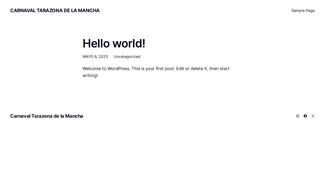 website screenshot of https://carnavaltarazonadelamancha.es/