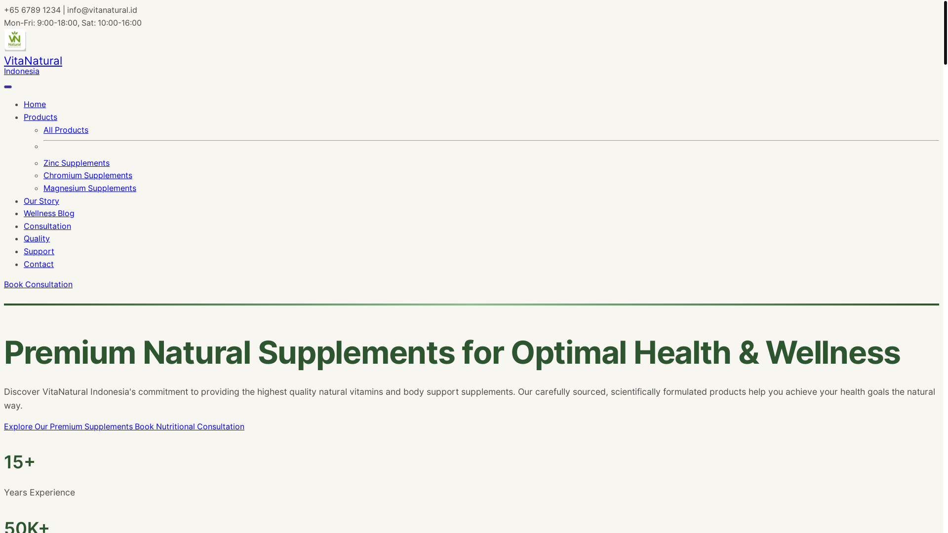 website screenshot of https://vitanaturalc.info/