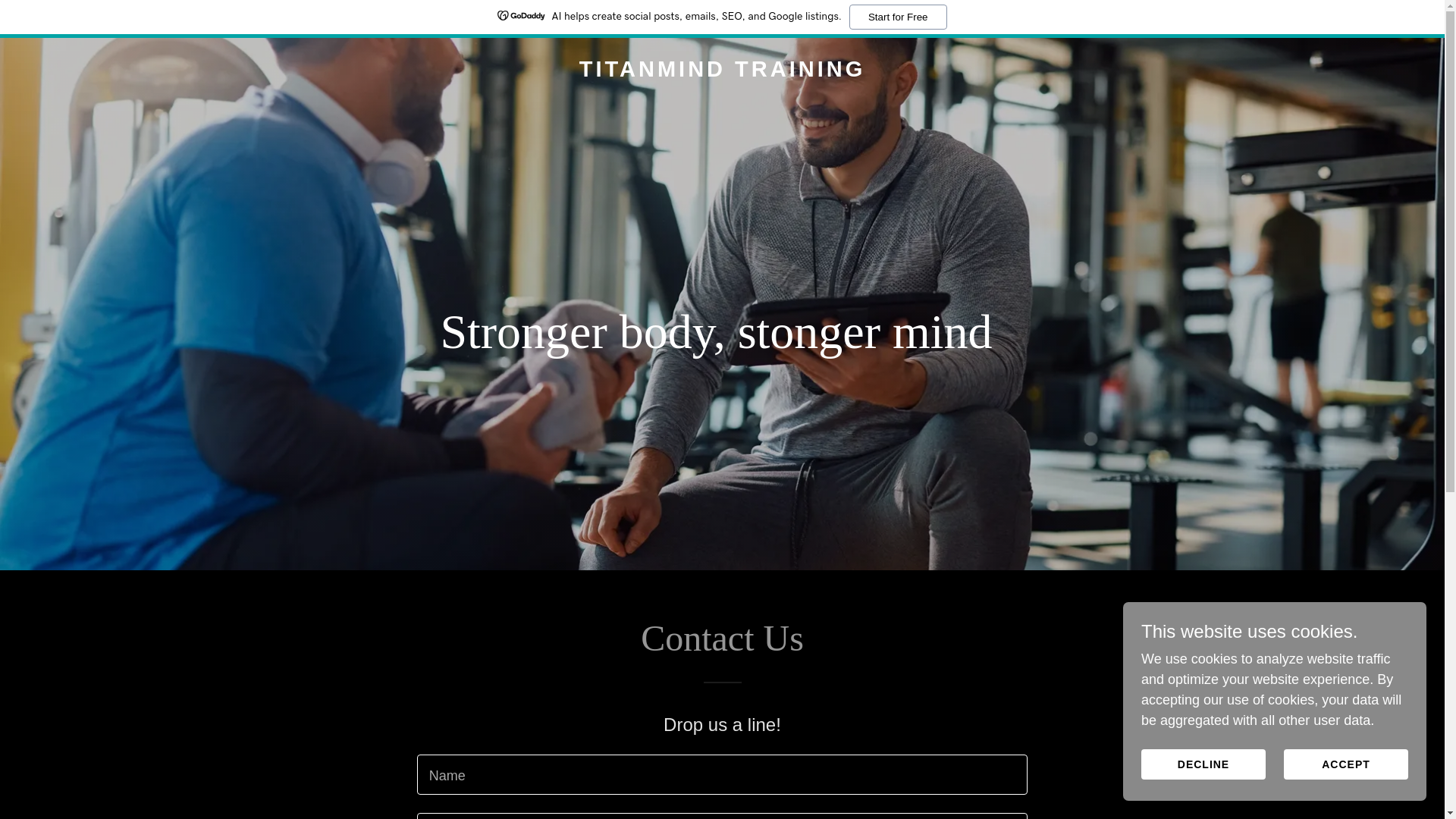 website screenshot of https://titanmind.co.uk/