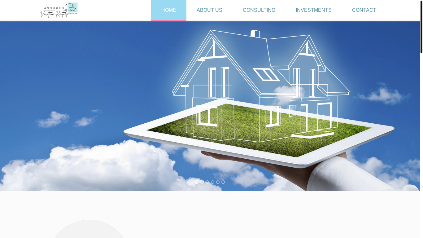 website screenshot of https://assuredvacationrentals.com/